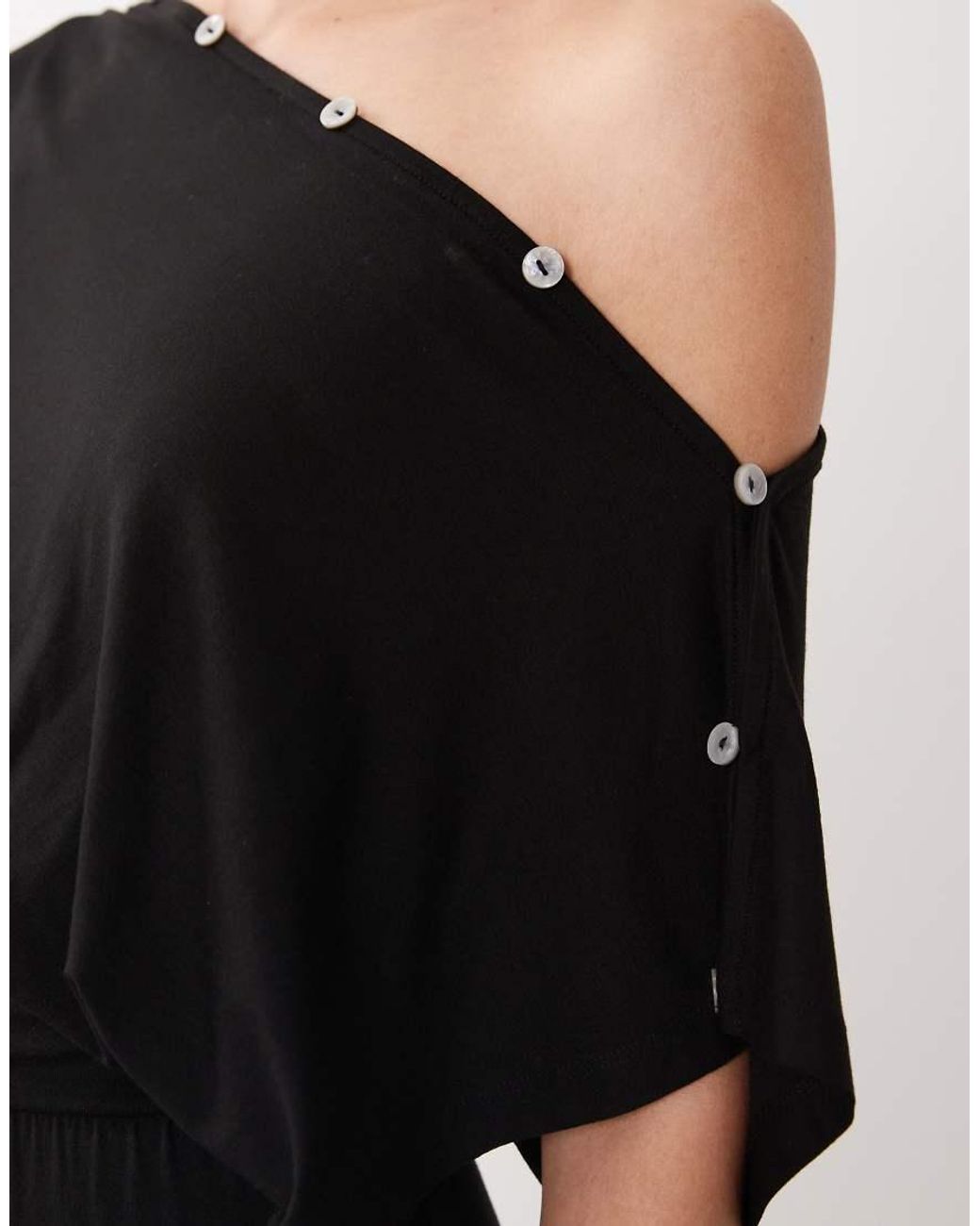 ASOS Black Multi Way Button Up Midaxi Dress