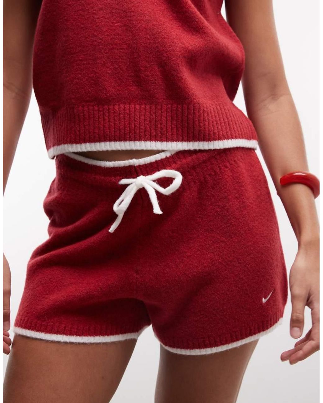 Nike Red Knitted Short