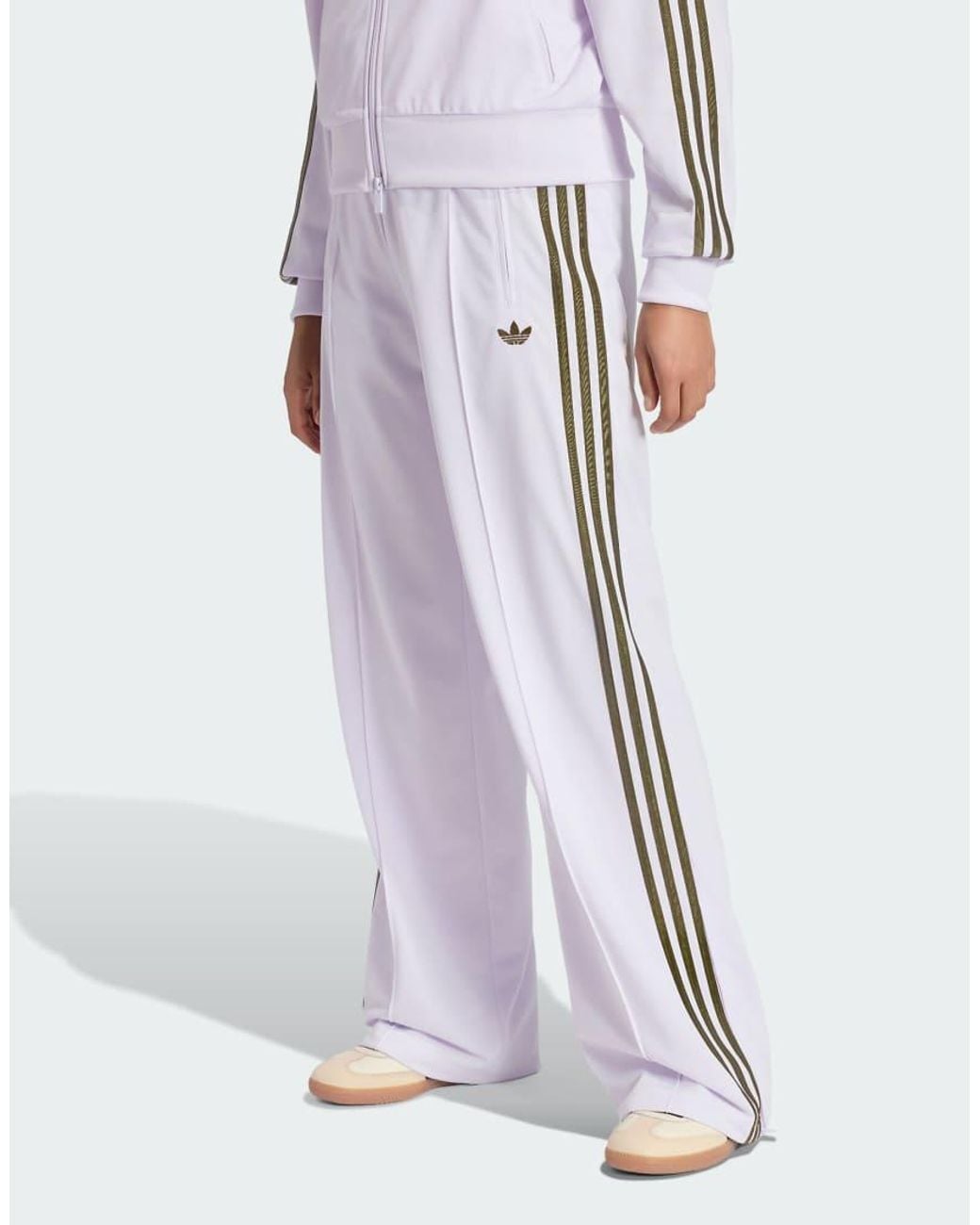 Adidas Originals White Firebird Loose Tracksuit Bottoms