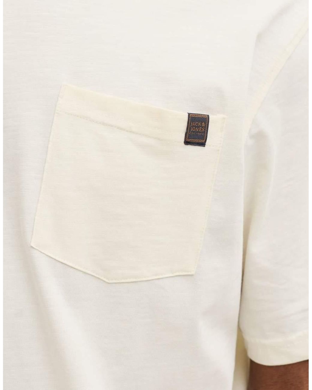 Jack & Jones Natural Dover Relaxed Fit Crew Neck Short Sleeve T-Shirt for men