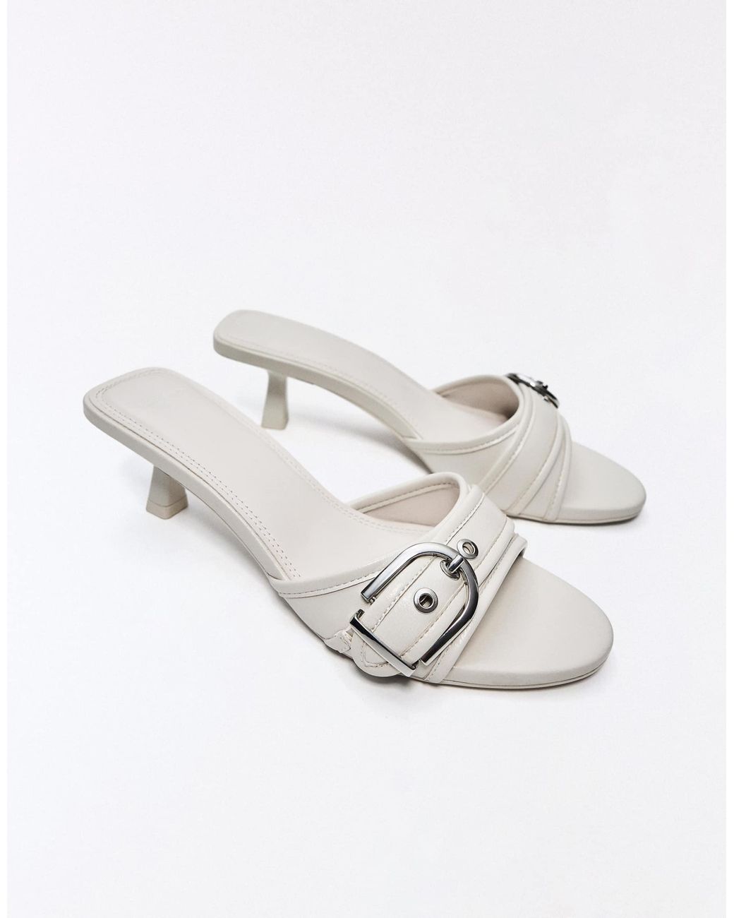 Bershka White – mules