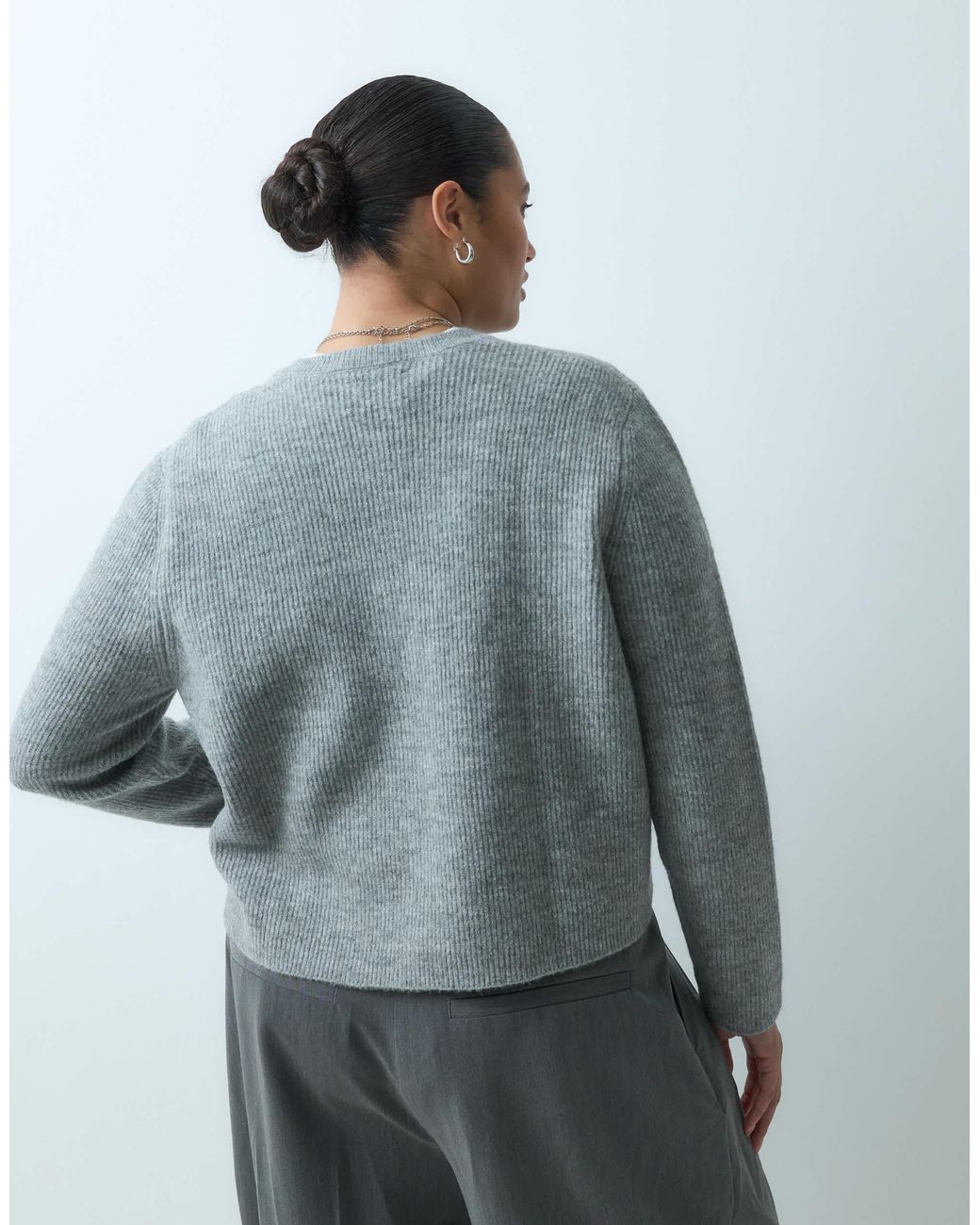 ASOS Blue Asos design curve gerippte basic-strickjacke