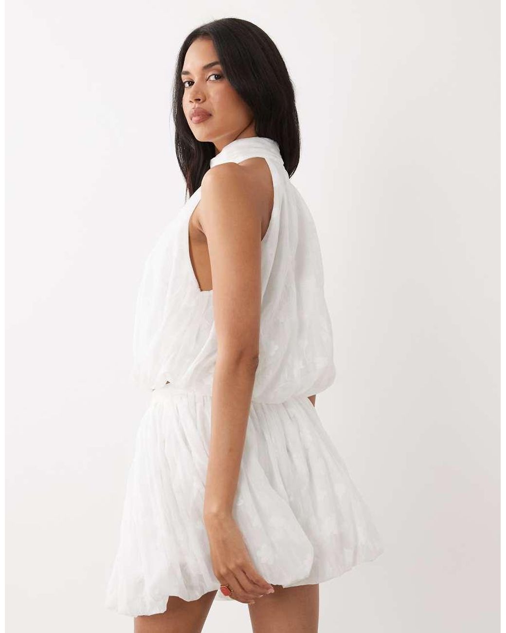 Gina Tricot Natural Co-ord Halterneck Sleeveless Top