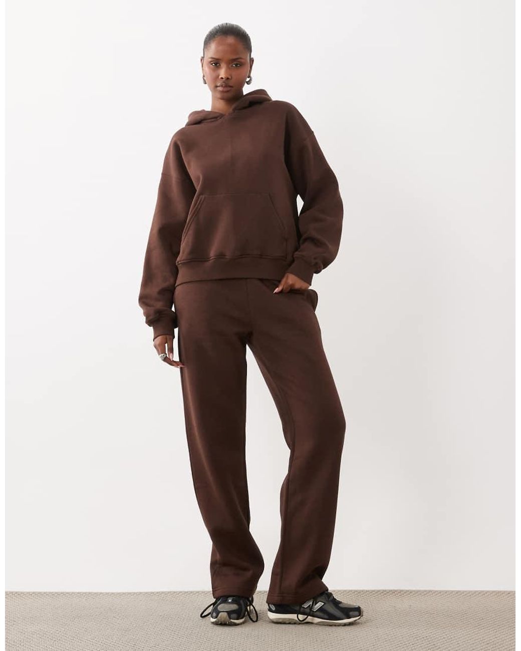 Gina Tricot Brown Co-Ord Relaxed Fit Hoodie