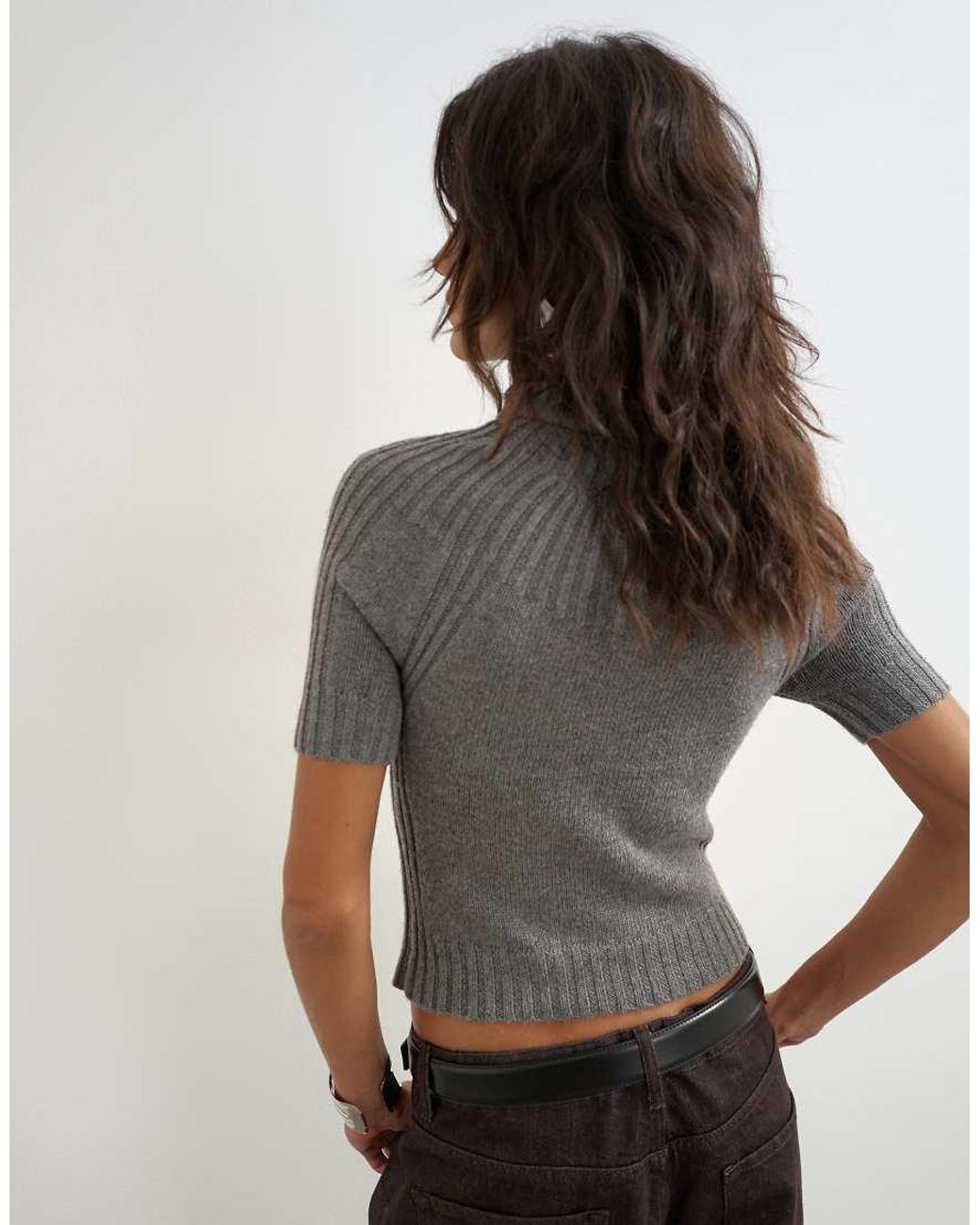 Top di TOPSHOP in Gray