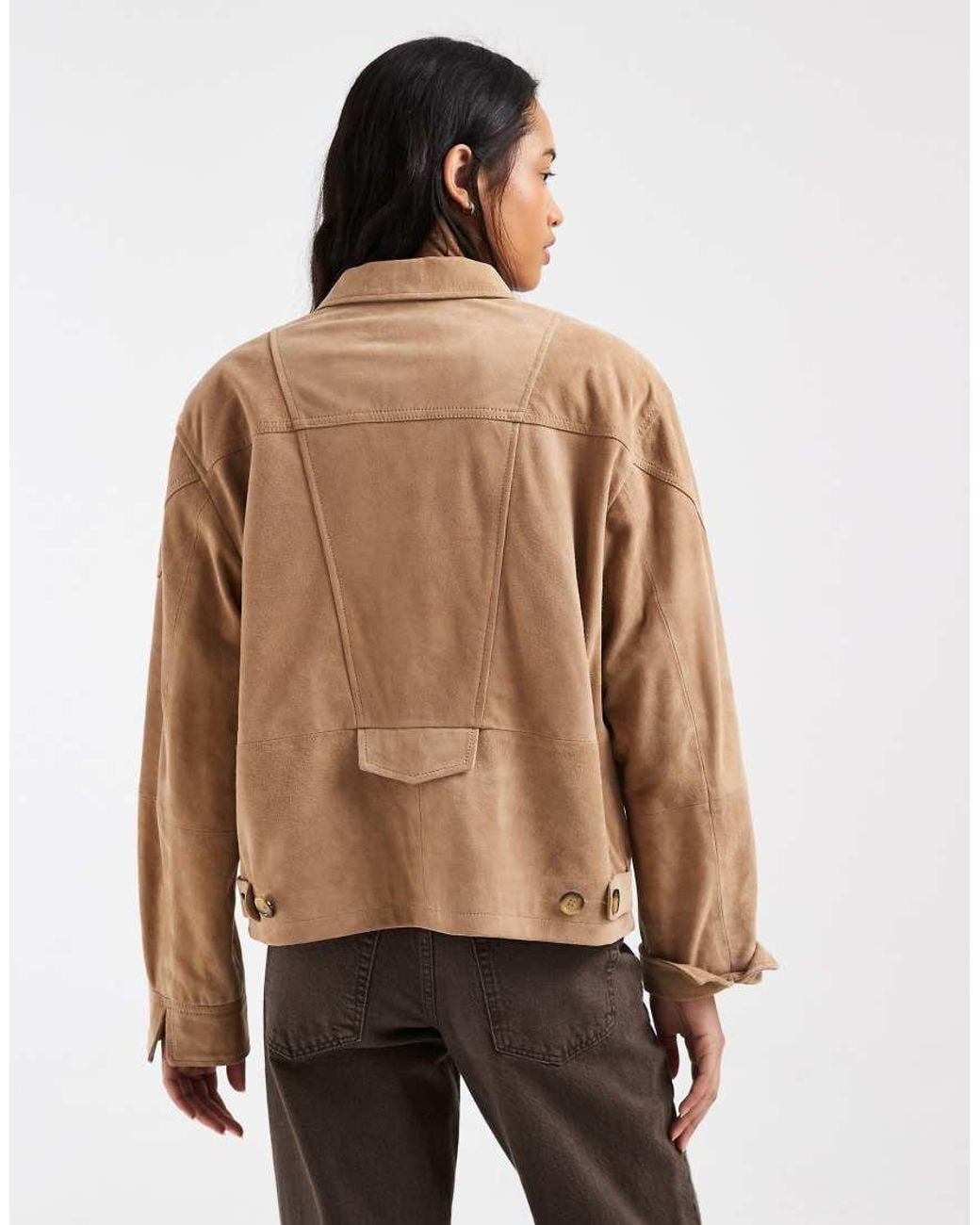 Urbancode Natural Suede Drop Arm Slouchy Jacket
