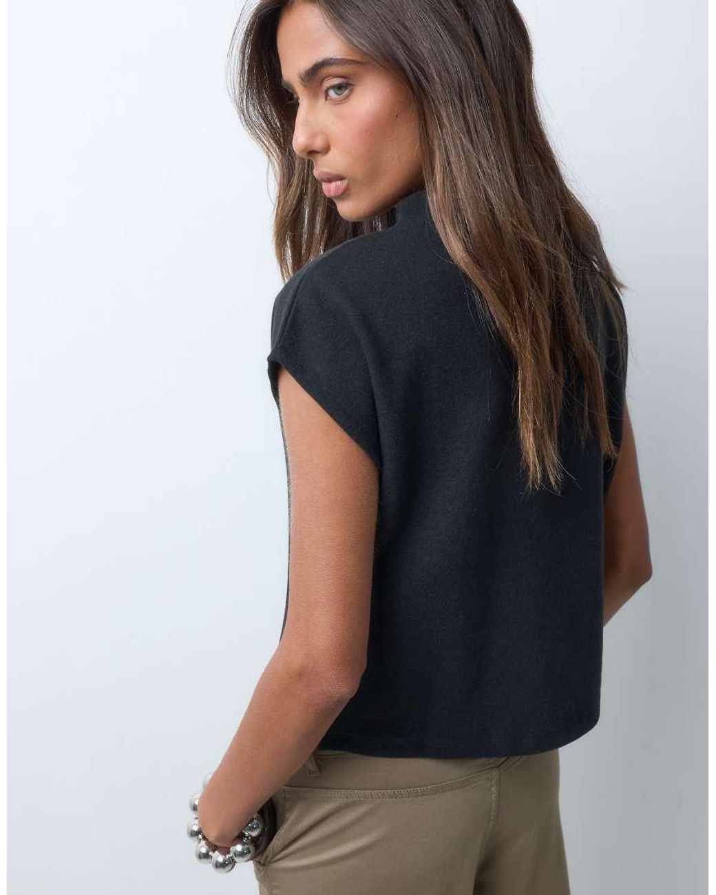 ASOS Blue Supersoft Boxy Crop Top