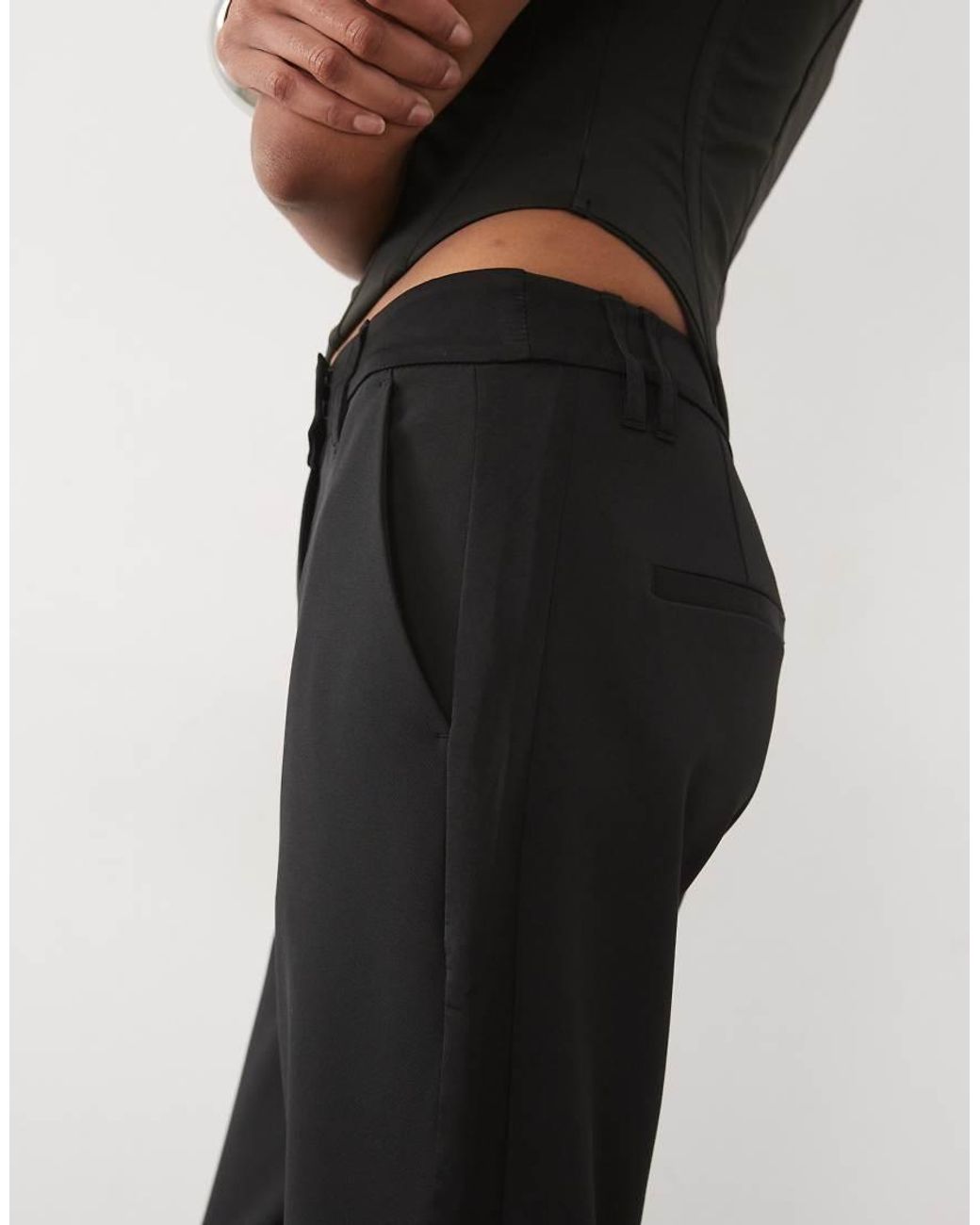 ASOS White Tall Tailored Snatch Tux Flare Trousers