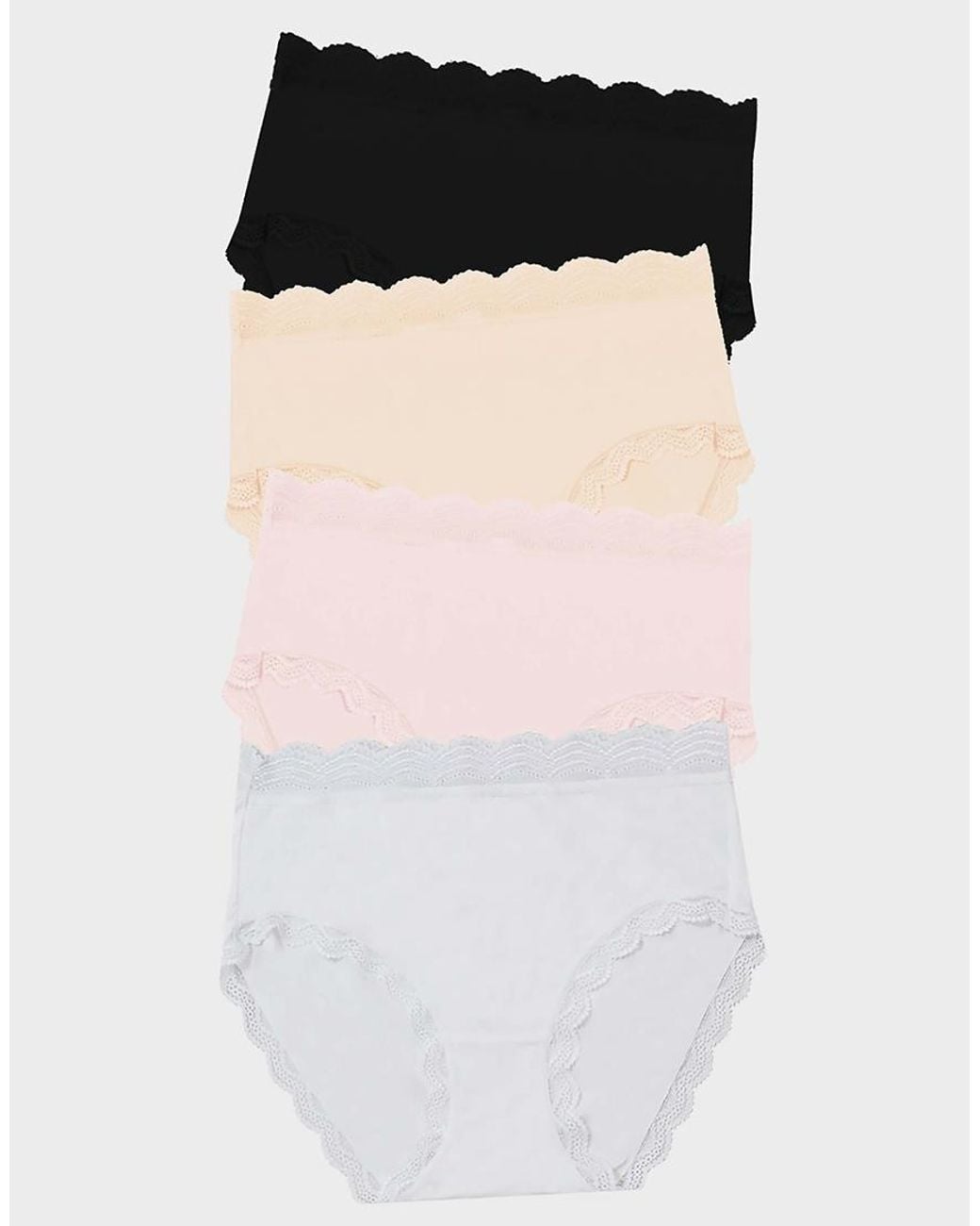 Stripe & Stare Black High Rise Knicker Four Pack