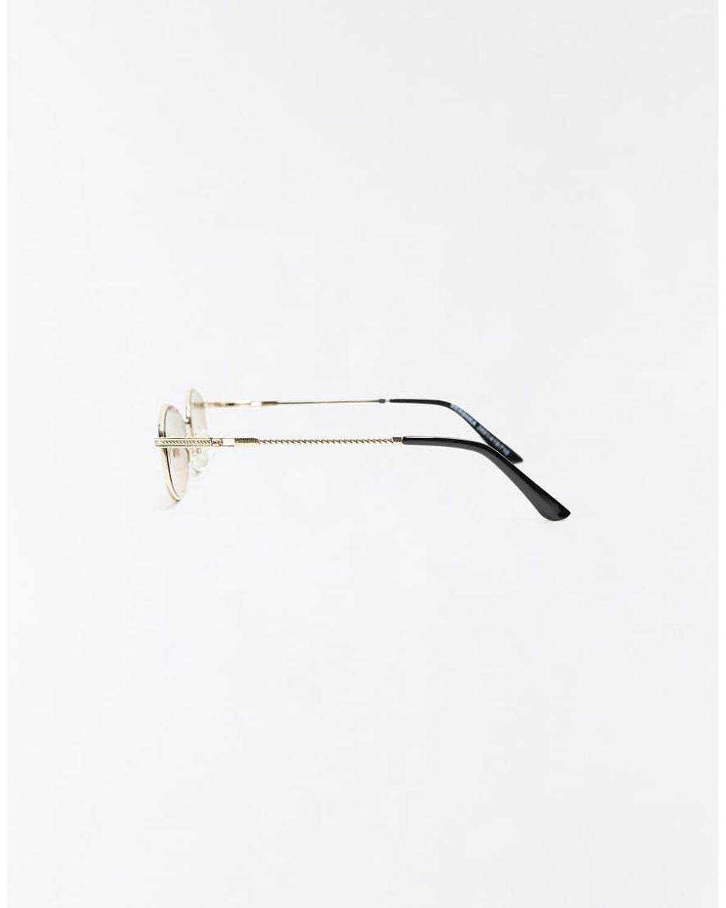 Bershka White Square Metal Frame Sunglasses for men
