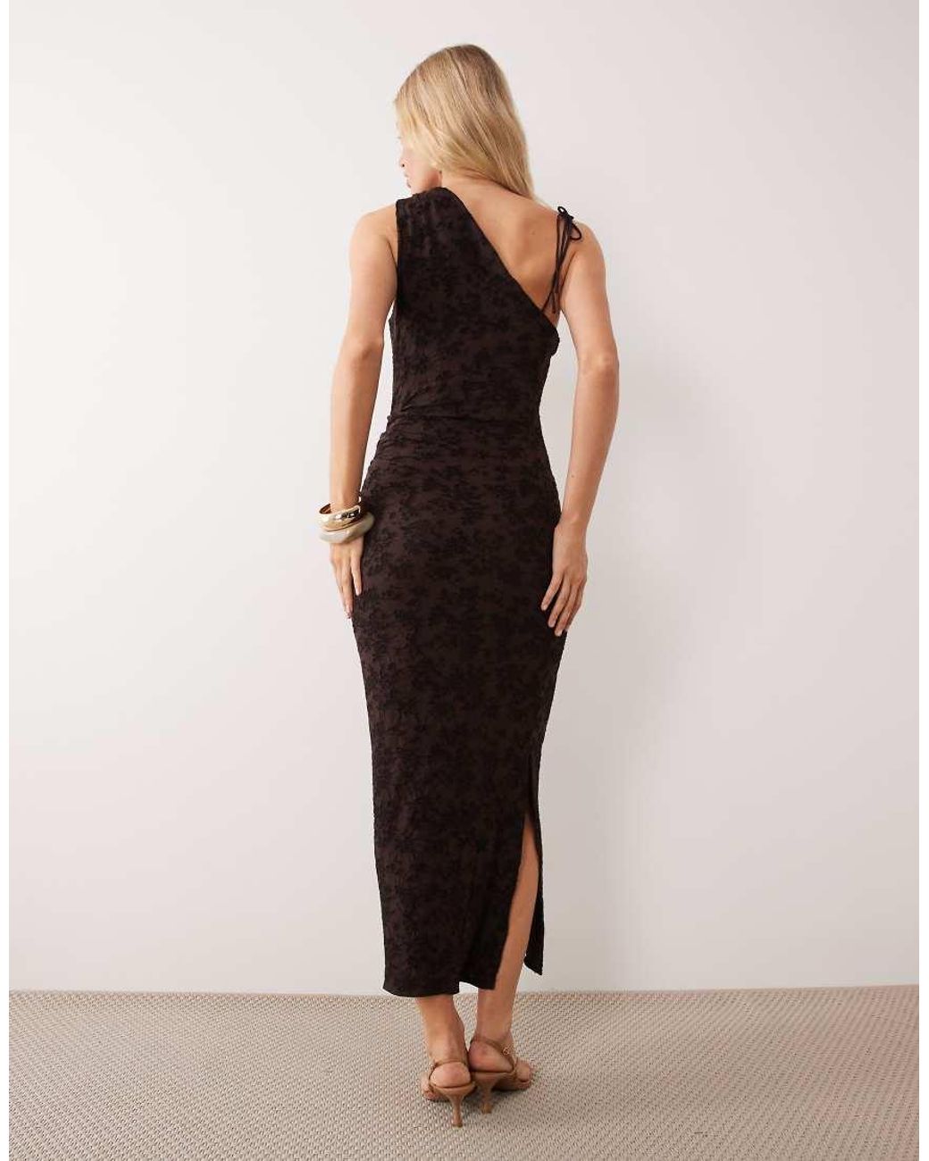 Mango Black Tie Shoulder Sleeveless Midi Dress