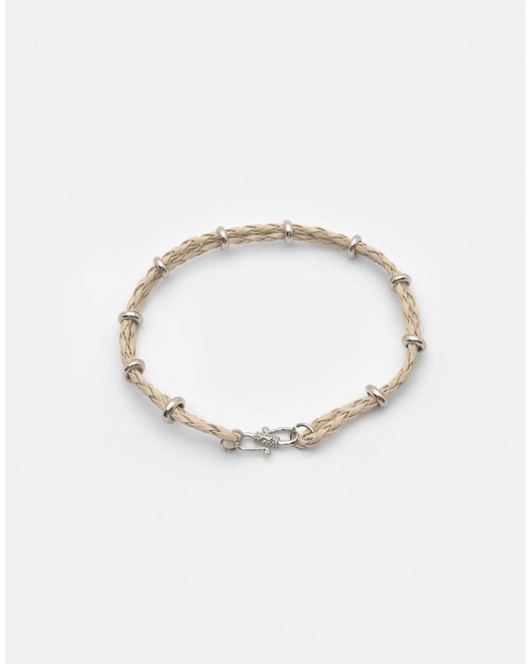 Pull&Bear Metallic Rope Bracelet for men