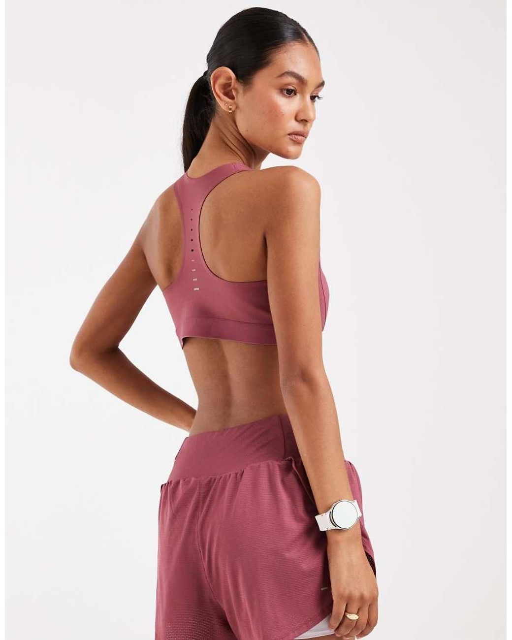 Nike Red Swift High Support Sports Bra