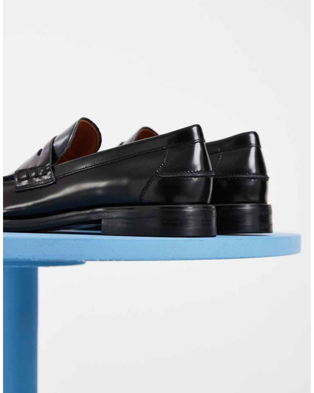 Vagabond Blue Steven Slim Leather Penny Loafers for men