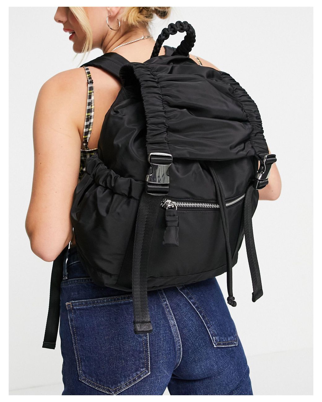 TOPSHOP Backpack in Black | Lyst