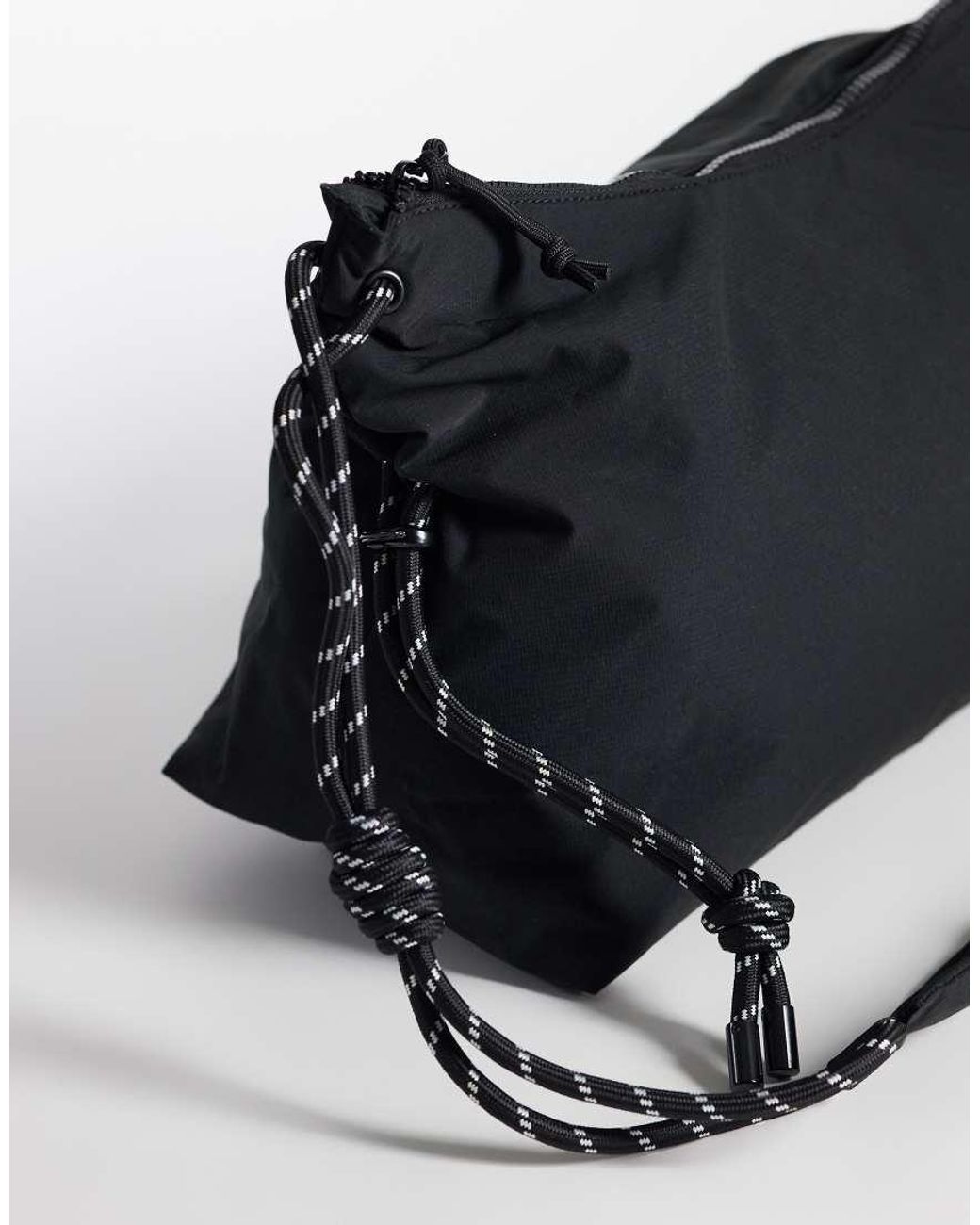ASOS Black Nylon Slouch Sling Crossbody Bag for men