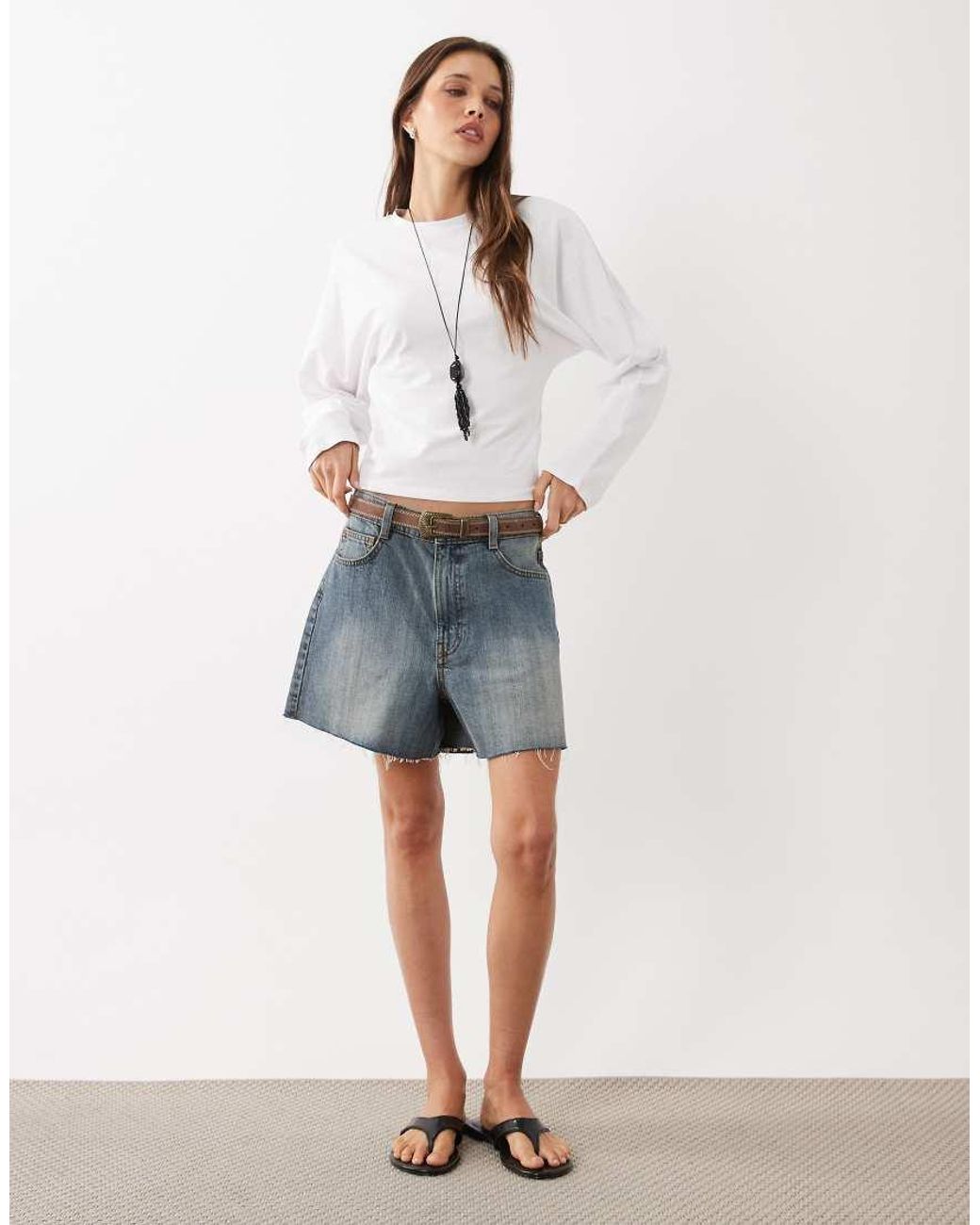 Cotton On White Blair Batwing Long Sleeve Top
