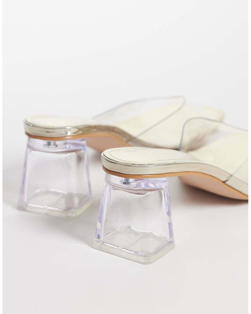 SIMMI White Simmi London Deena Wide Fit Block Heel Sandals