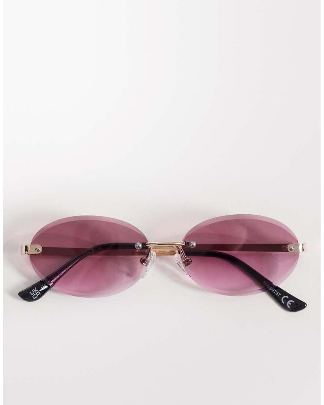 ASOS Pink Rimless Sunglasses for men
