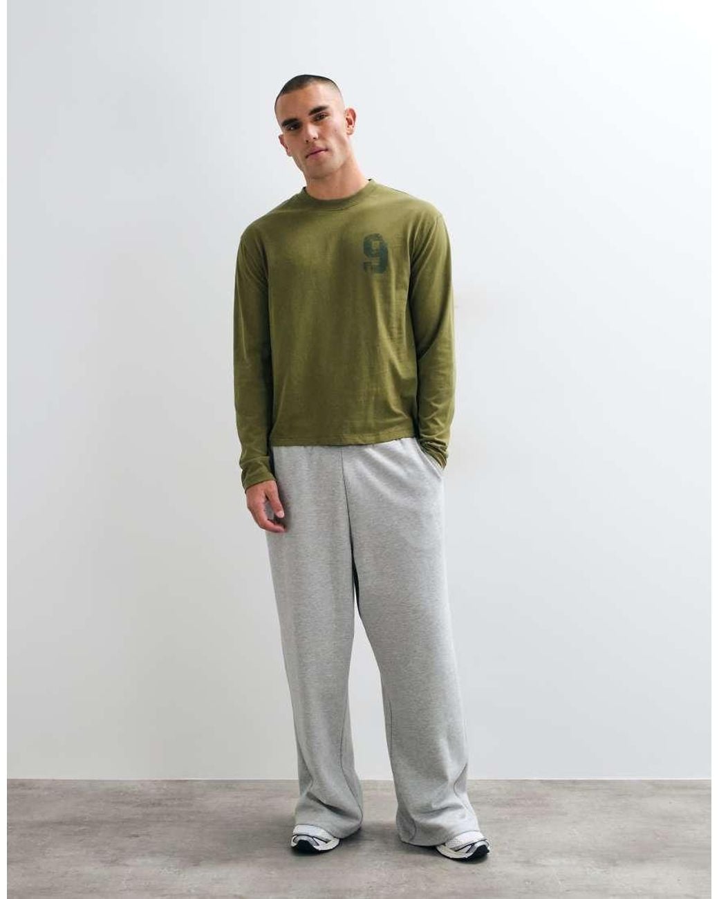 Collusion Gray Oversized Heavyweight Relaxed Leg jogger for men