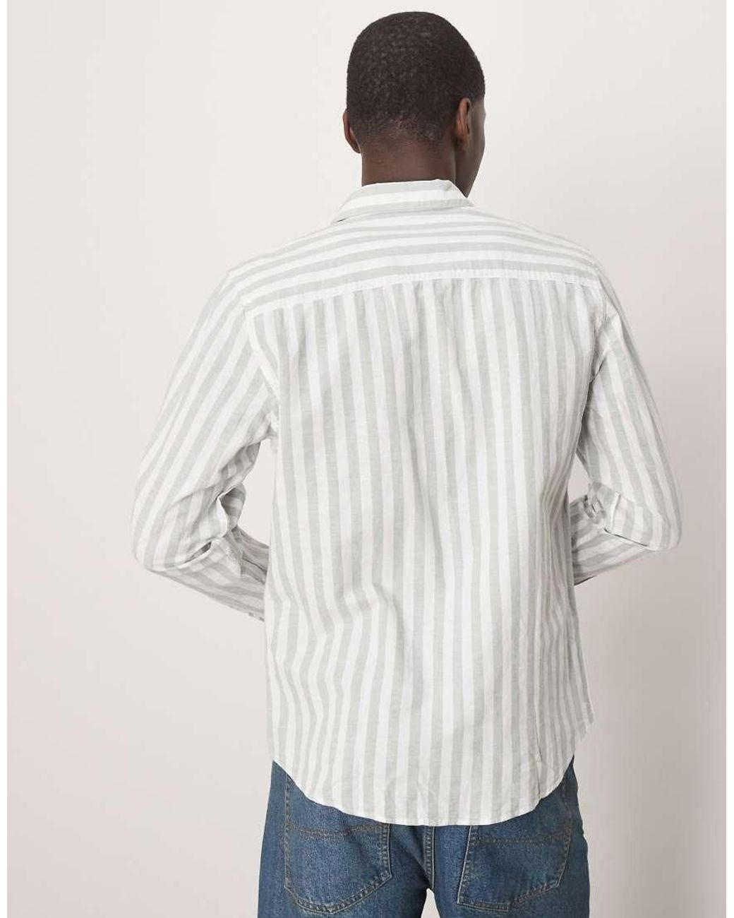 SELECTED Natural Linen Blend Slim Shirt for men