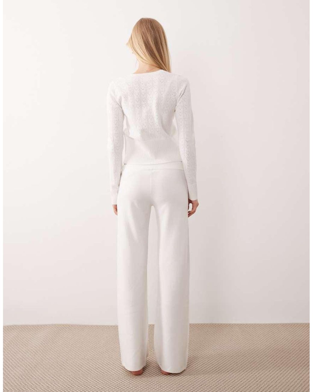 Hollister White Gilly Hicks Sweater Lounge Trousers Co-ord