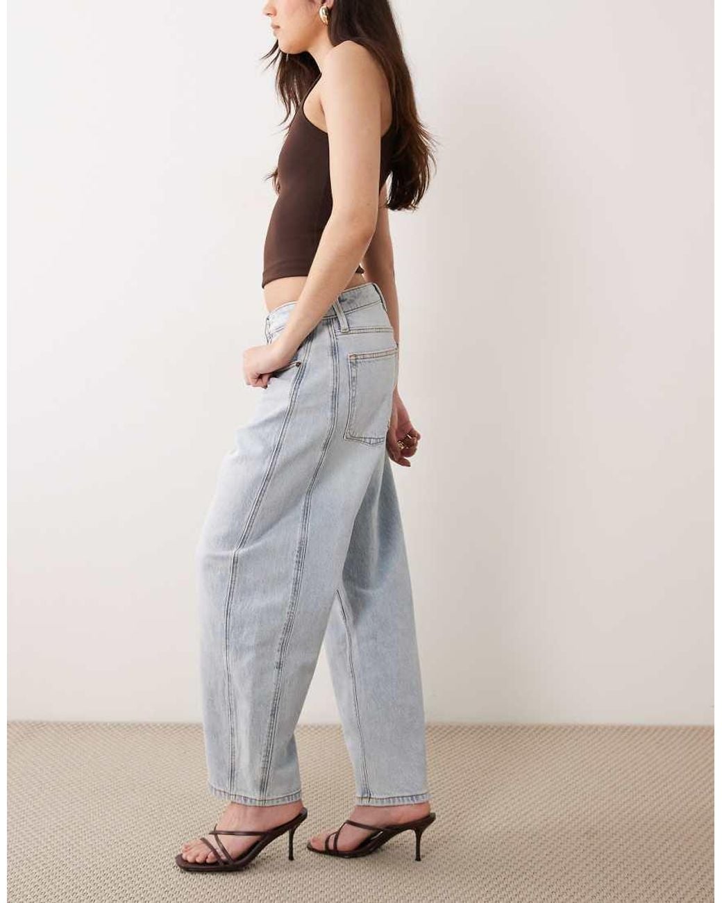 GOOD AMERICAN Gray Good Barrel Jeans