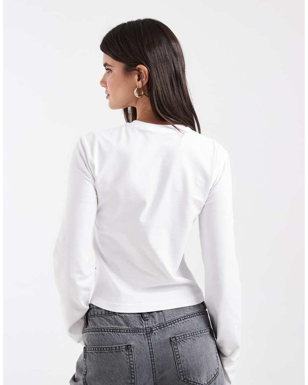 Muse Assembly White Graphic Victoria Long Sleeve Top