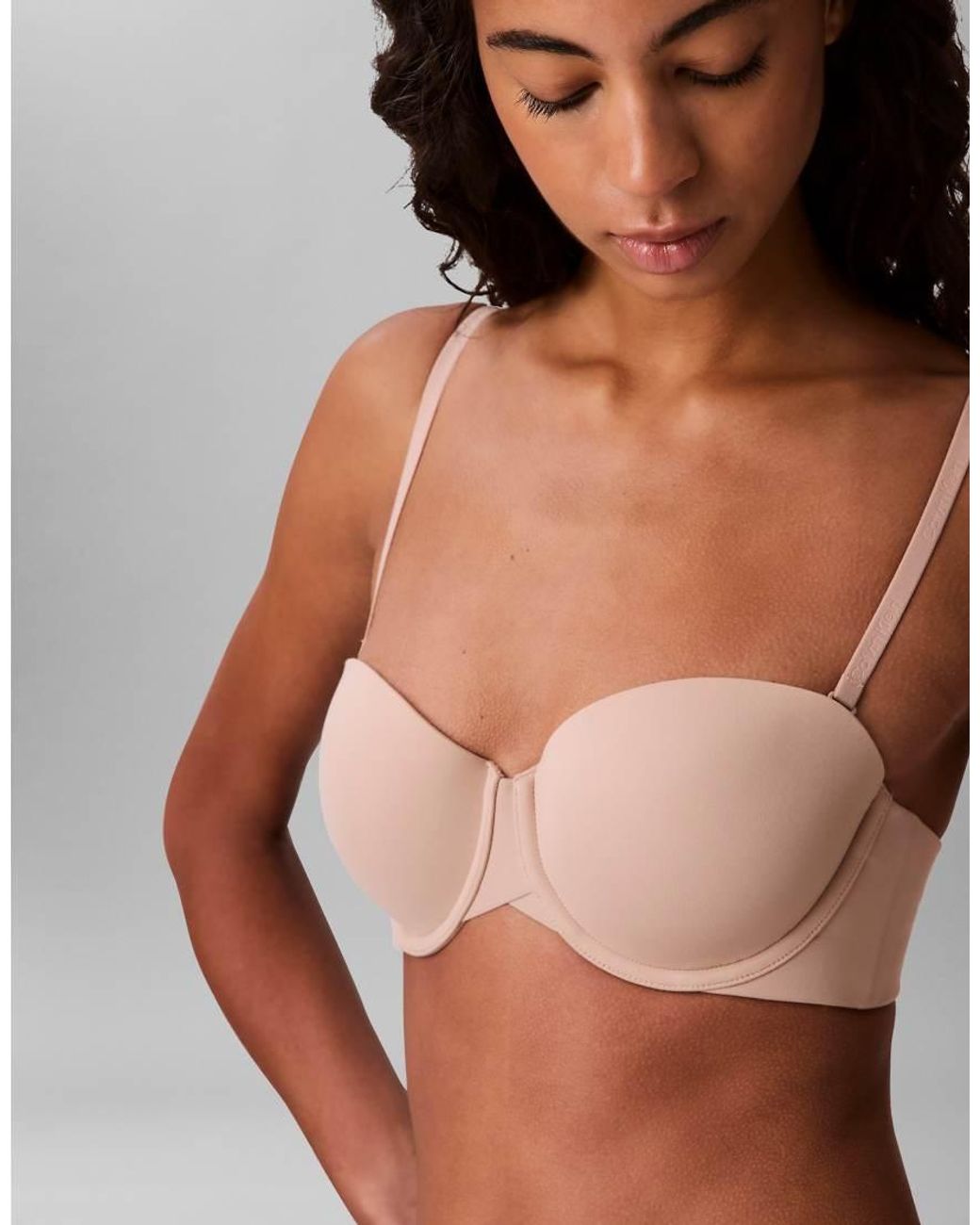 Calvin Klein Brown Perfectly Fit Strapless Bra