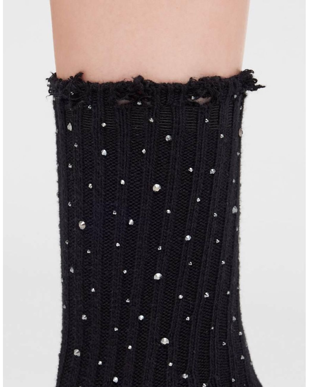 Calzedonia Pink Diamanté Appliqué Socks