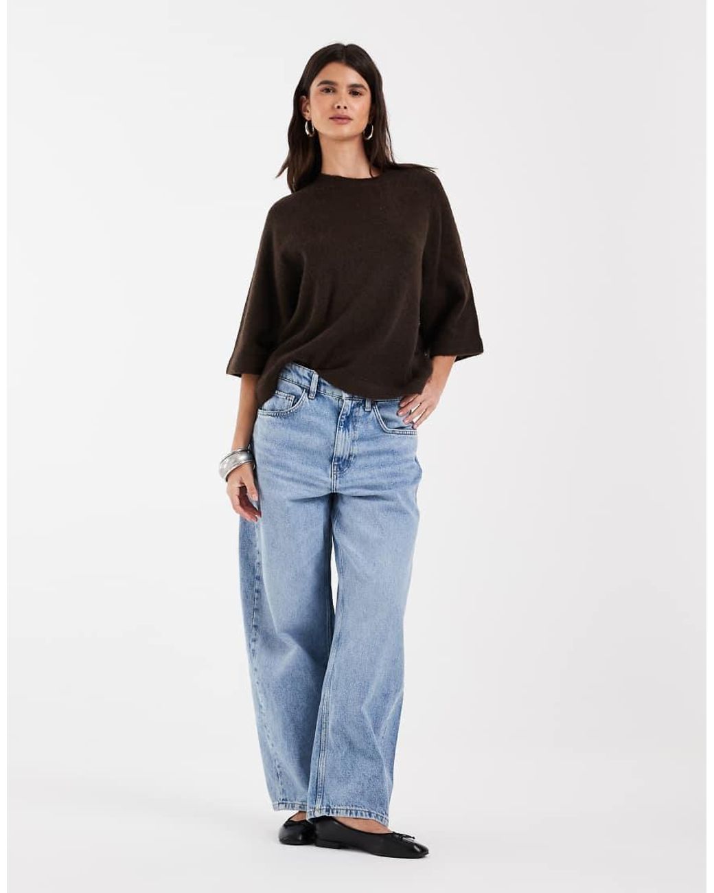 ONLY Black Boxy Knit T-shirt