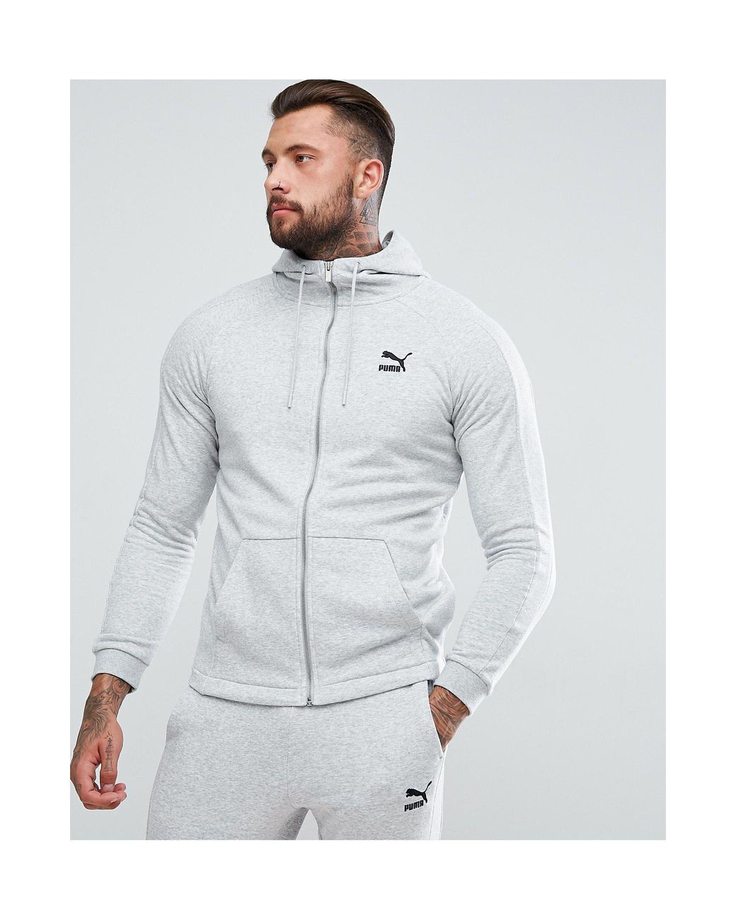 puma tracksuit gray