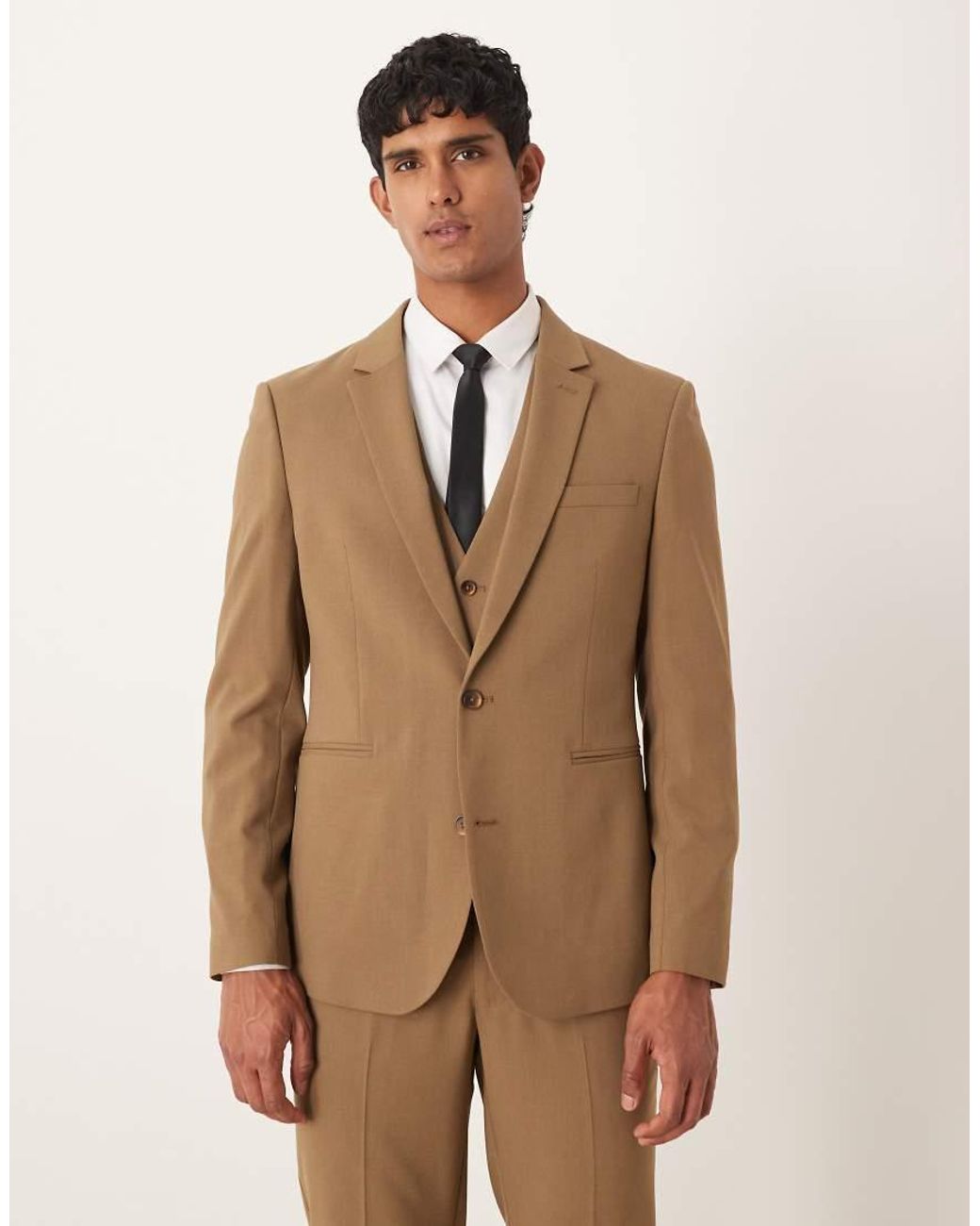 ASOS Natural Slim Suit Jacket for men