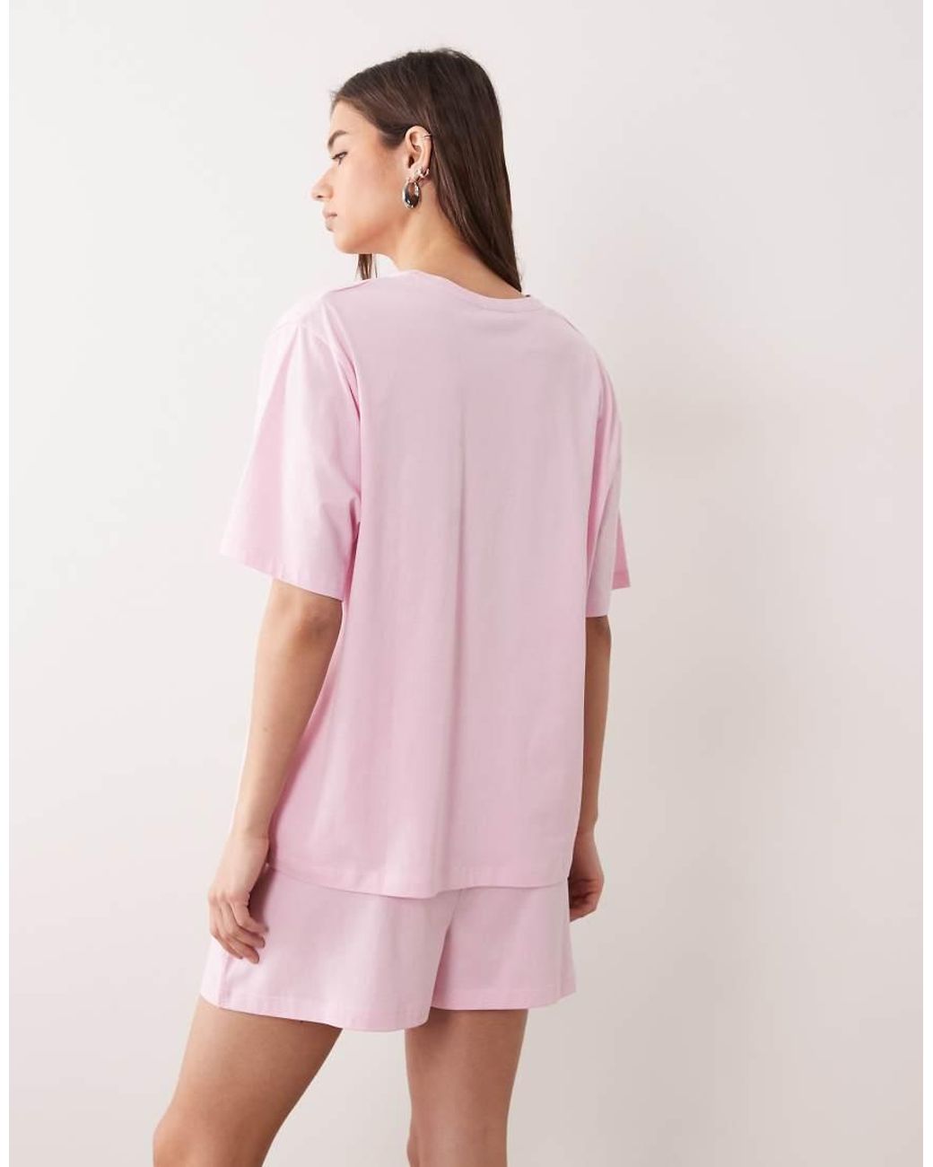 ASOS Pink Mix & Match Cotton Oversized Pyjama Tee