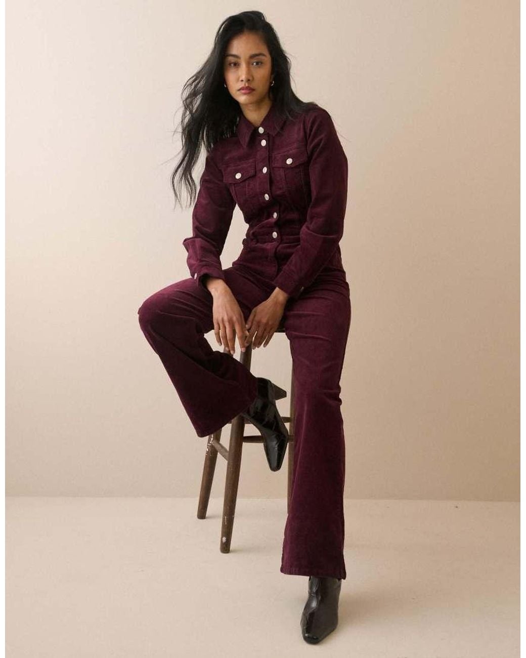 Nobody's Child Cord Flared Jumpsuit