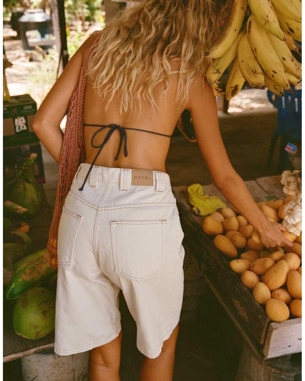 Motel Natural Low Rise Denim Jorts