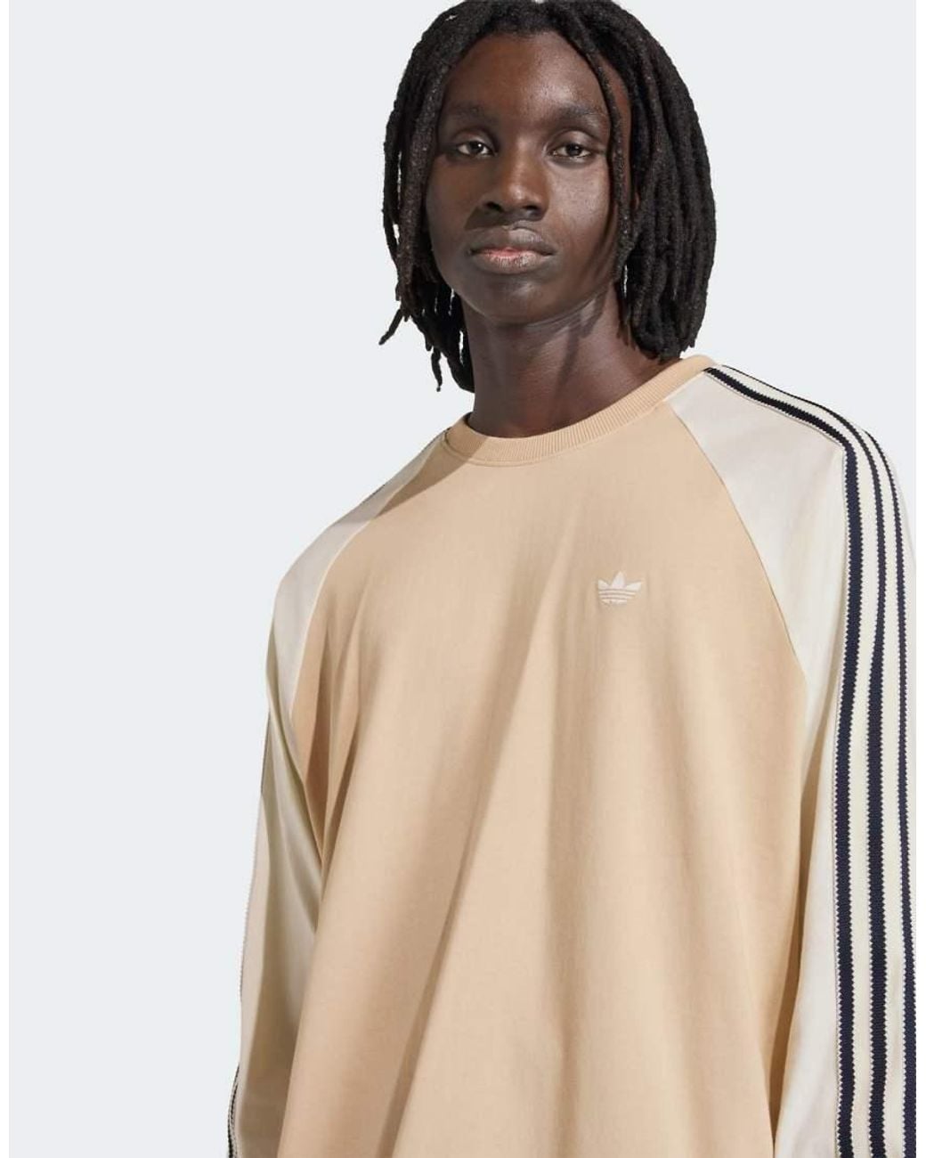 adidas Originals Britcore Long Sleeve Cali T-Shirt in Natural for Men ...