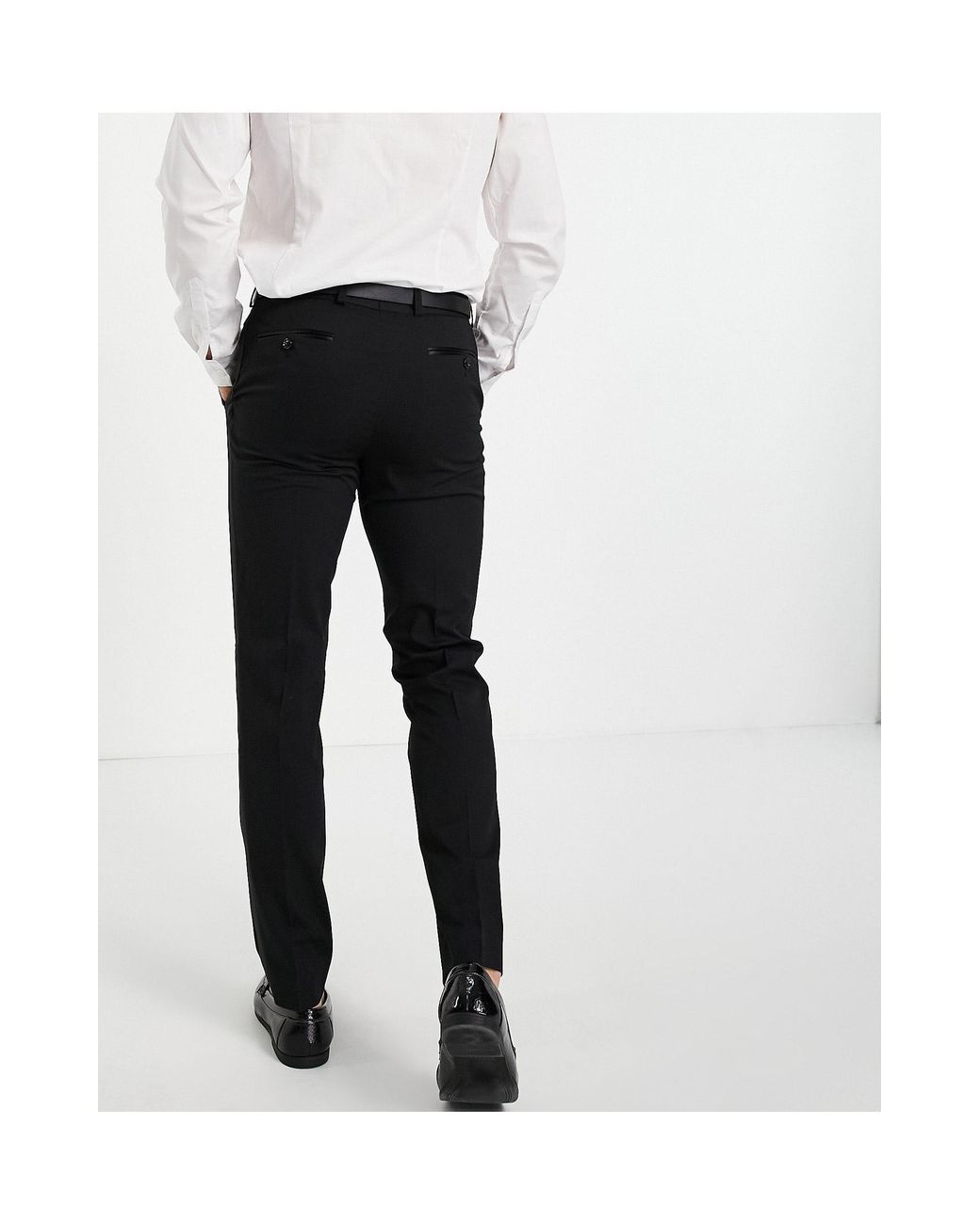 George Black Polyester Pleated Tuxedo Pants  Buy4LessTuxedocom