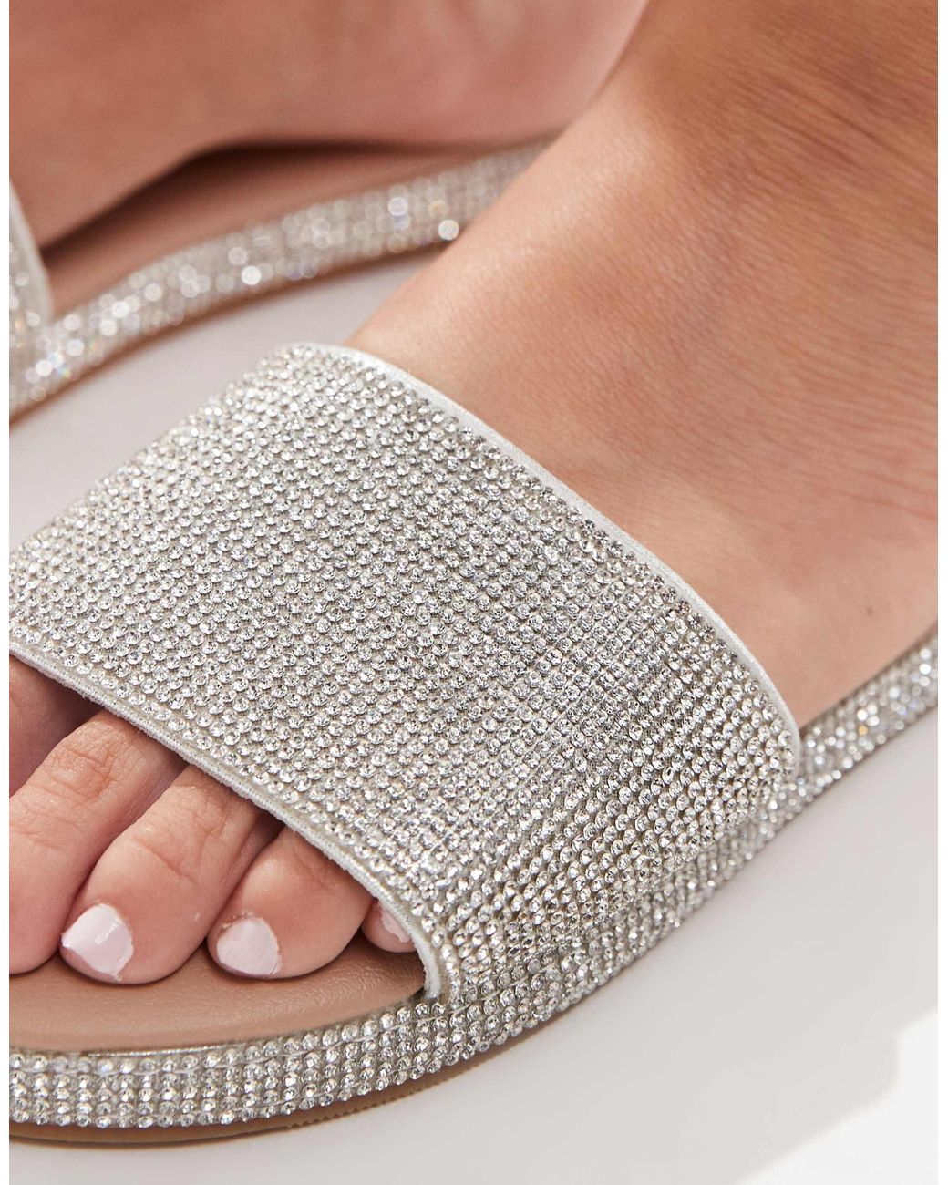 New Look White – verzierte sandalen