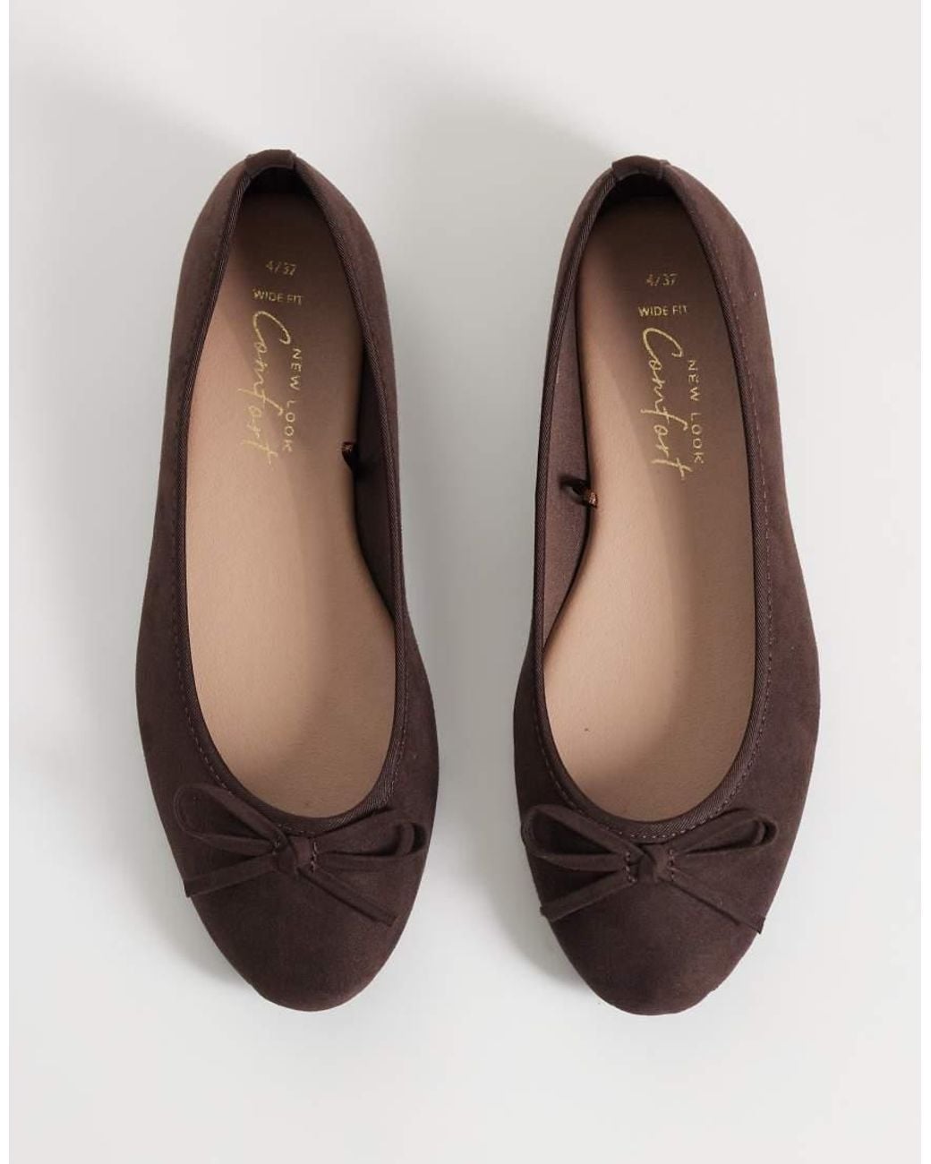 New Look White Suedette Ballet Flat