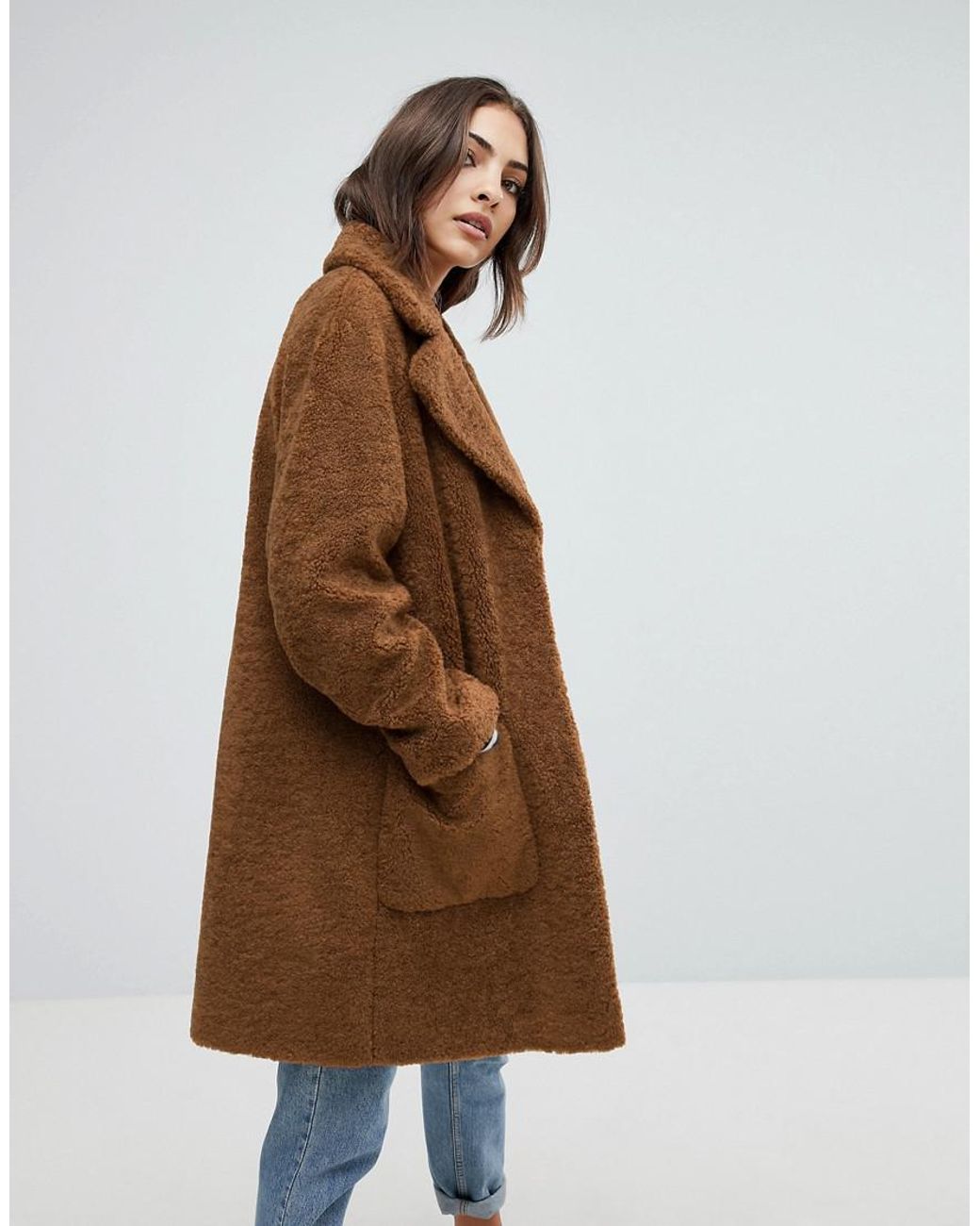 asos teddy bear coat