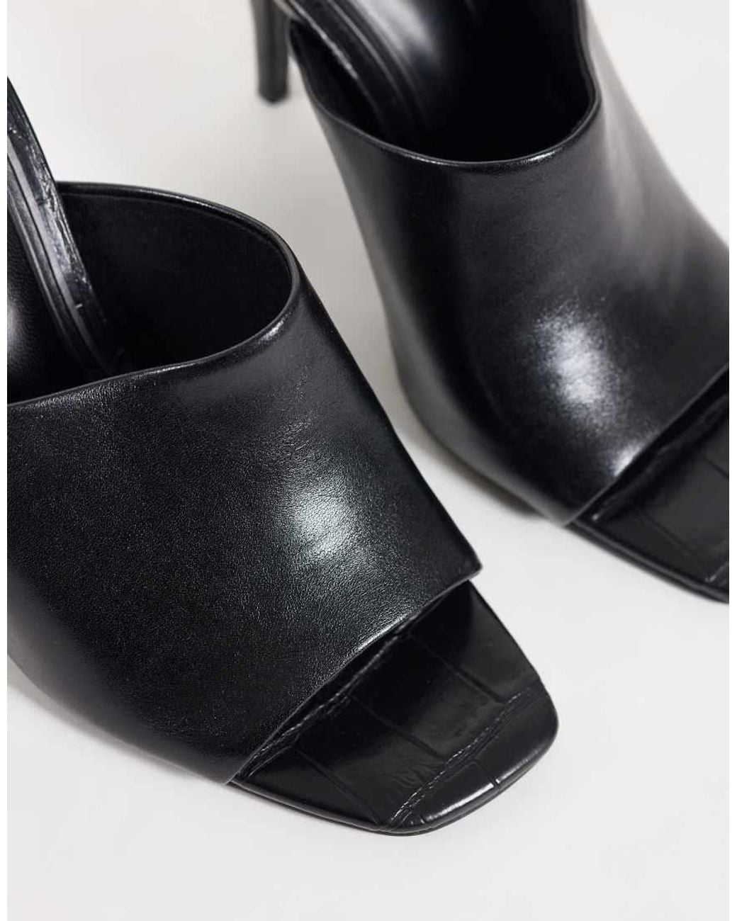 ASOS Black Native Cone Heeled Mules