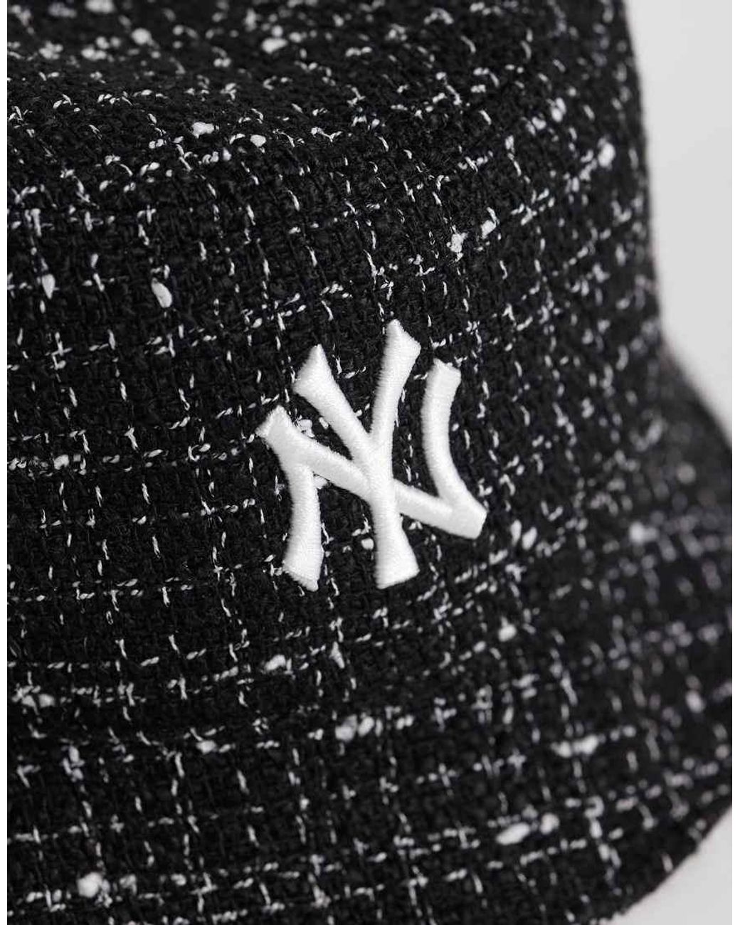 KTZ Black X Asos Exclusive Ny Yankees Boucle Tweed Bucket Hat