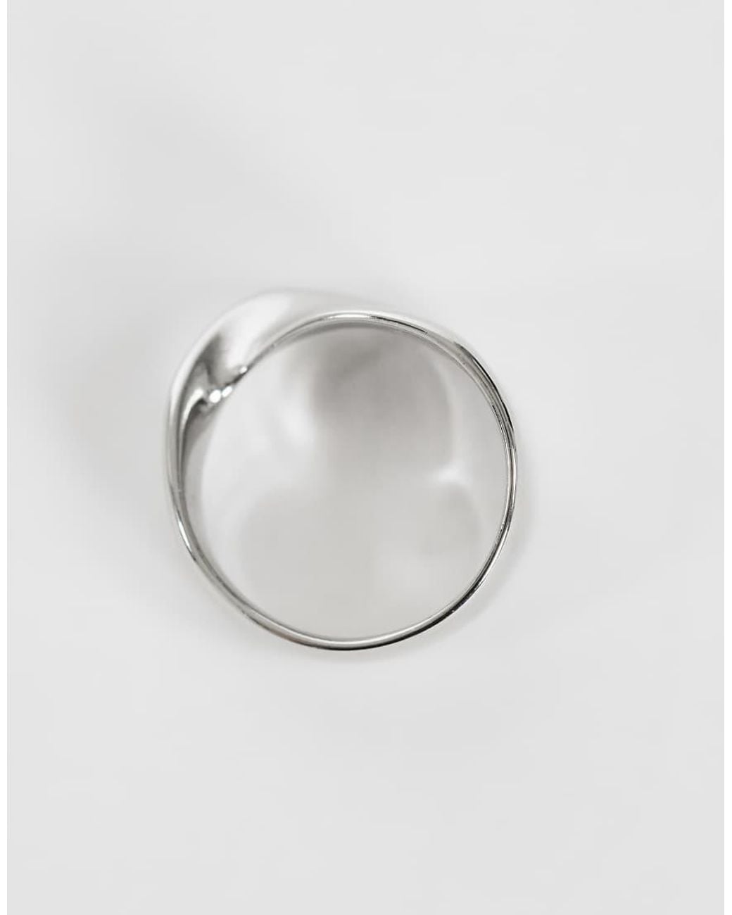 TOPSHOP White Rylee Waterproof Stainless Steel Twisted Ring