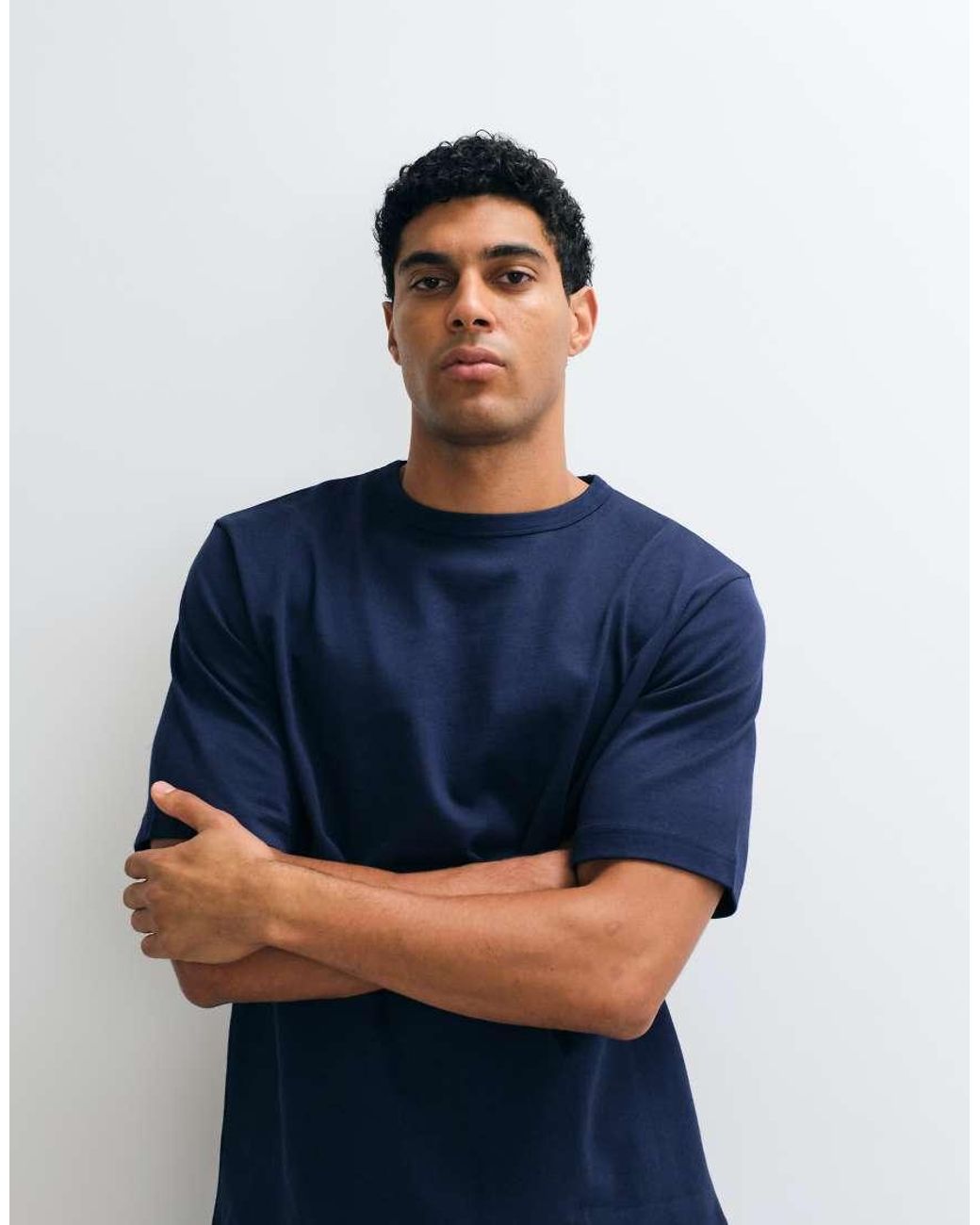 ARKET Blue Heavyweight Jersey Oversized T-shirt for men
