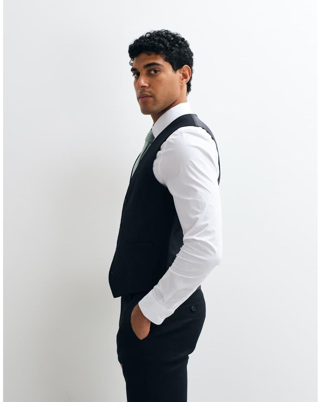 ASOS Black Suit Waistcoat for men