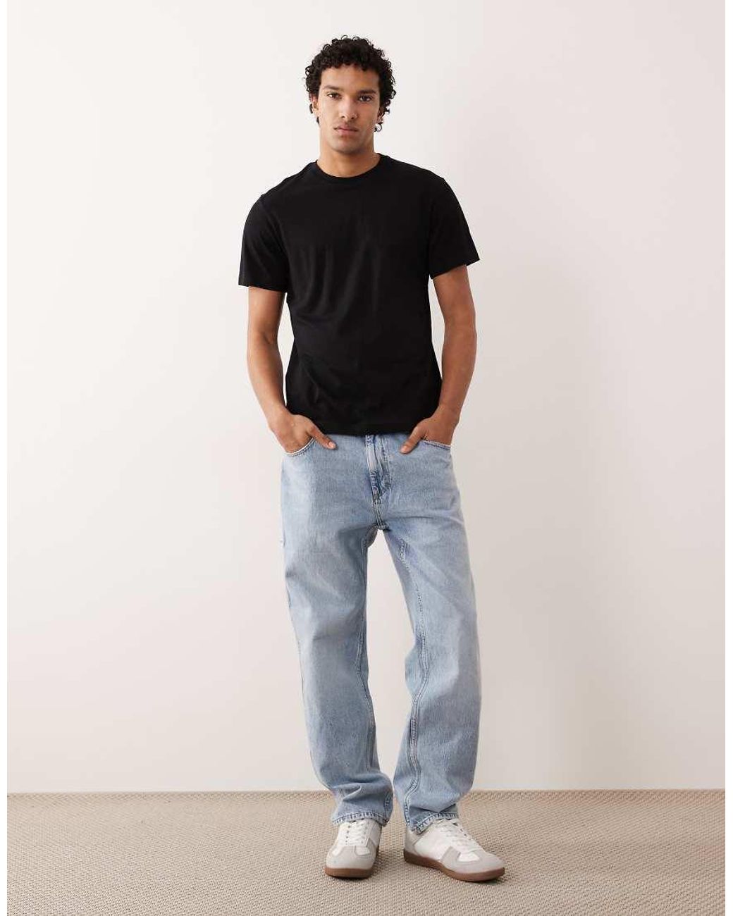 ARKET Black Jersey T-shirt for men