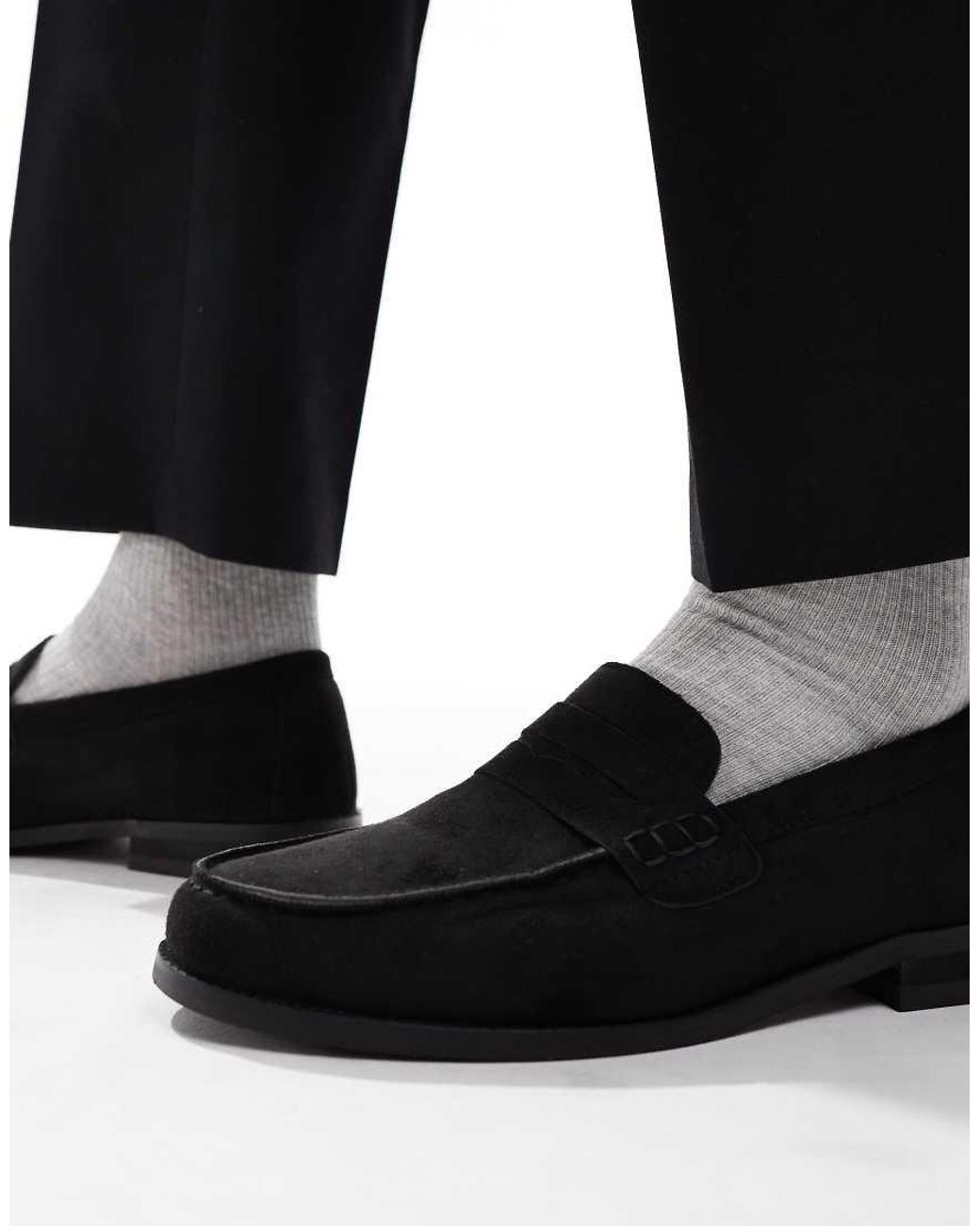 SEQWL Black Hero Ruched Detailing Loafers for men