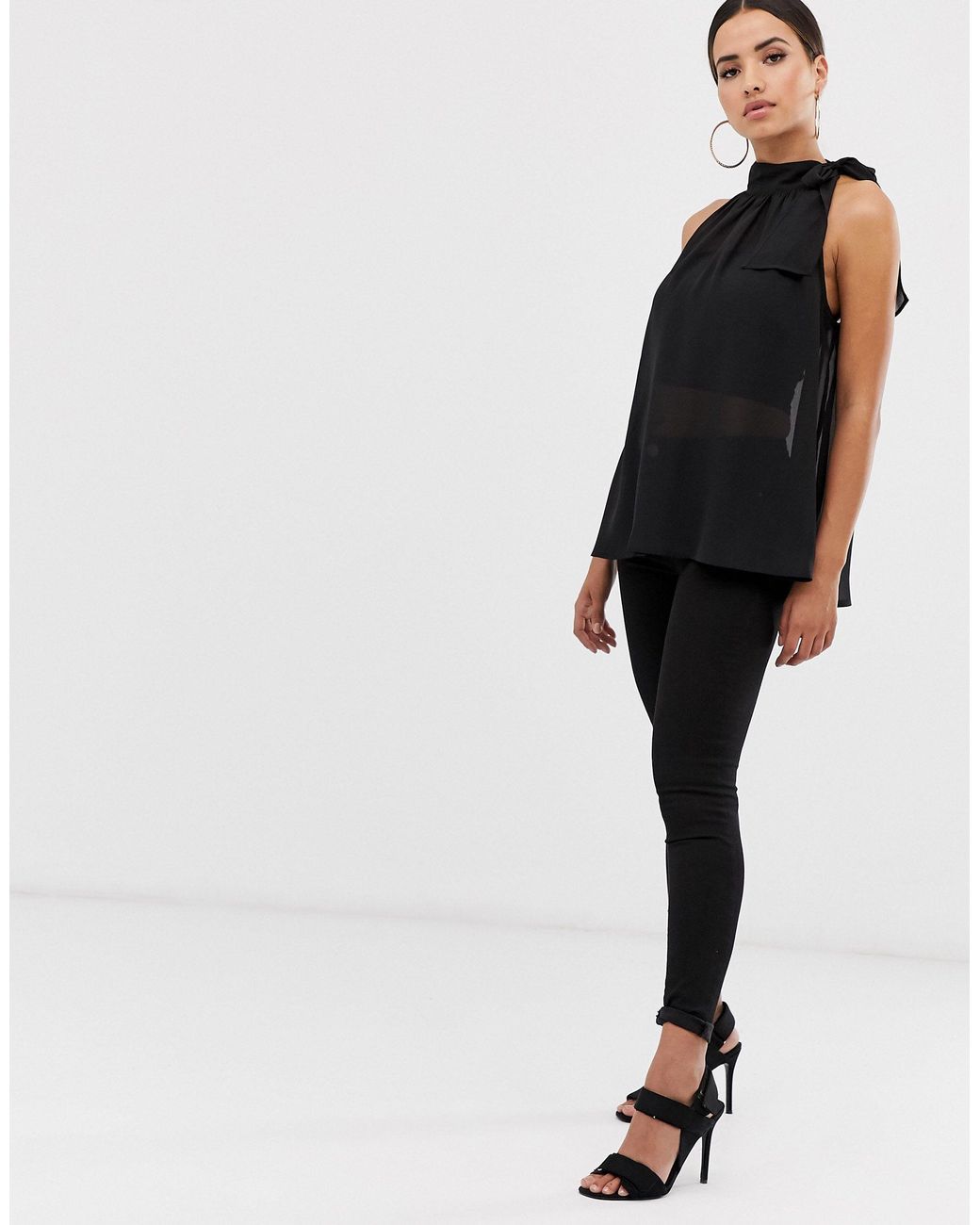 halter neck swing top