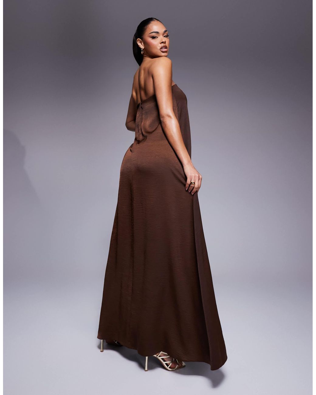 bandeau trapeze maxi dress Pink Floral Robyn Maxi Dress